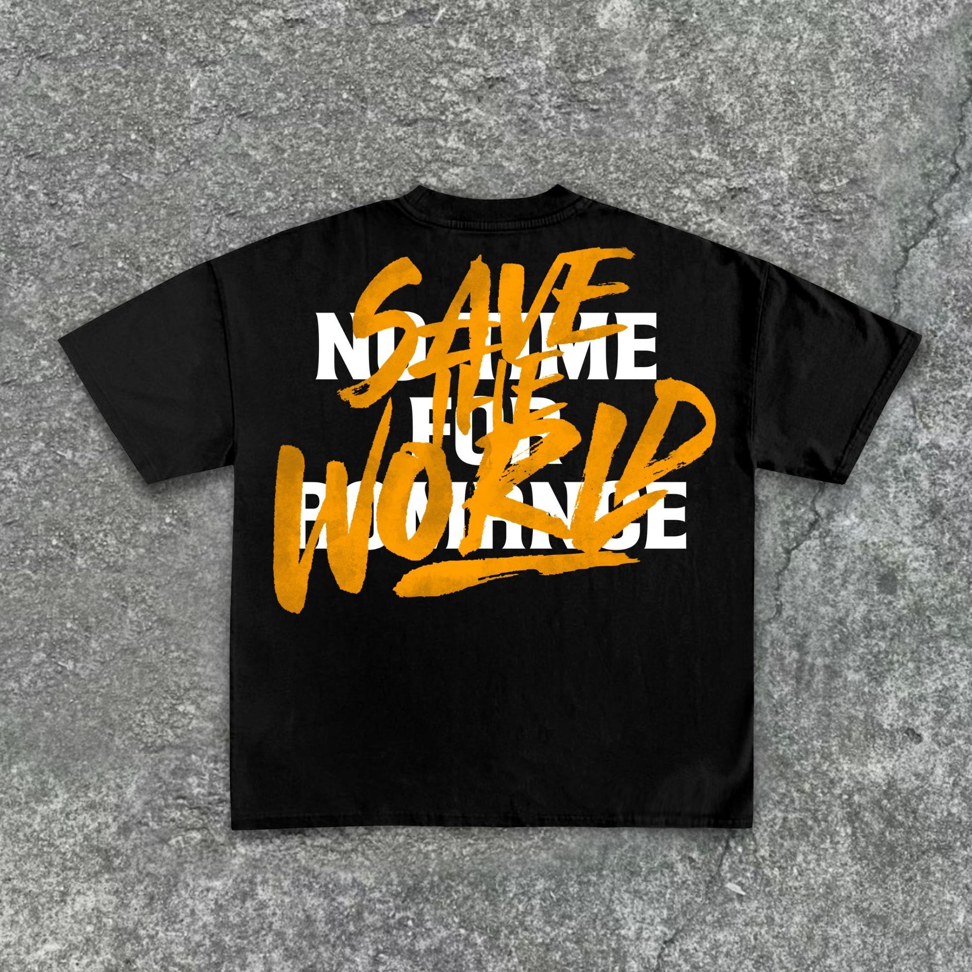 Men's Save The World Graphic Cotton Tees Product Image