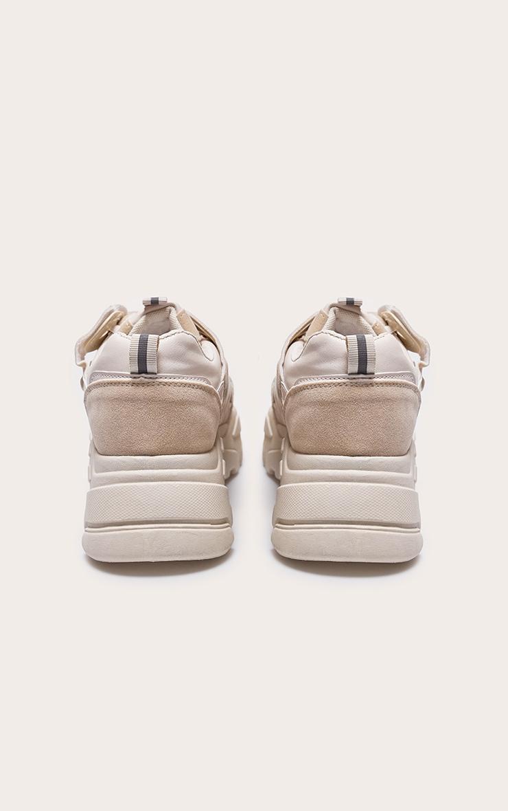 Stone Chunky Panelled Sneakers Product Image