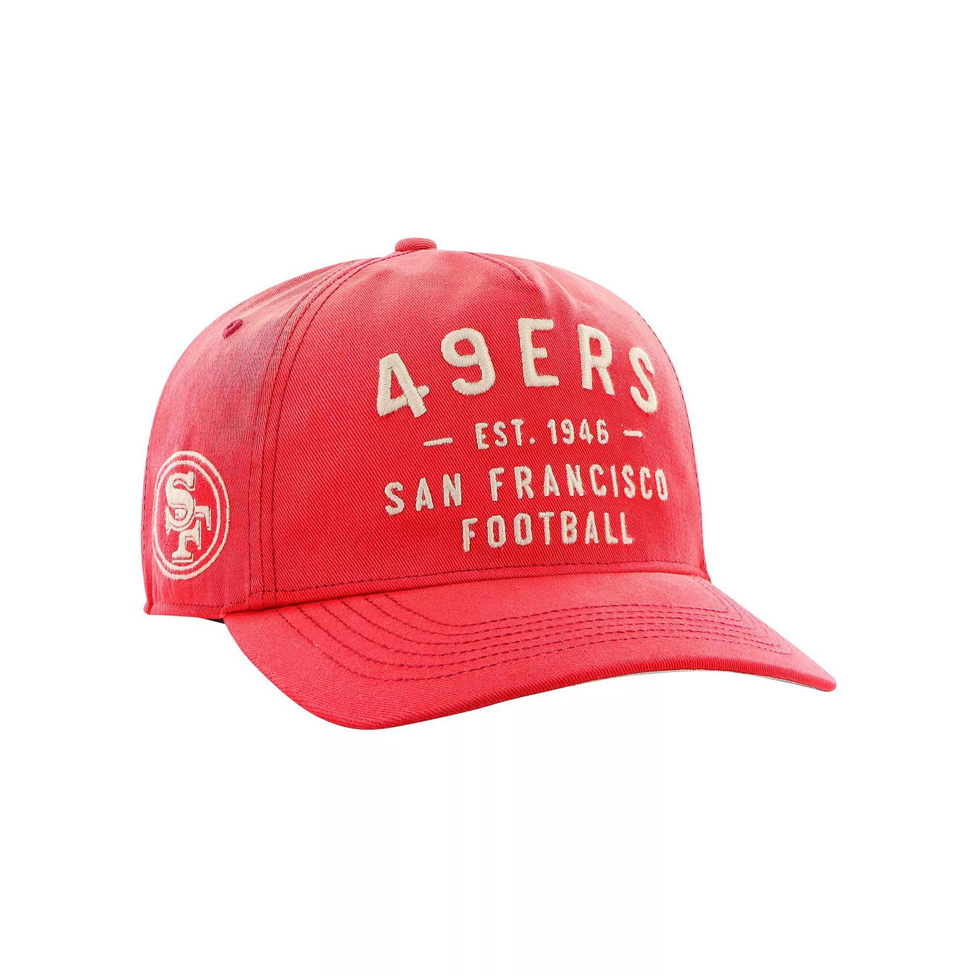 Men's '47 Scarlet San Francisco 49ers Dusted Laramie Hitch Adjustable Hat, Red Product Image