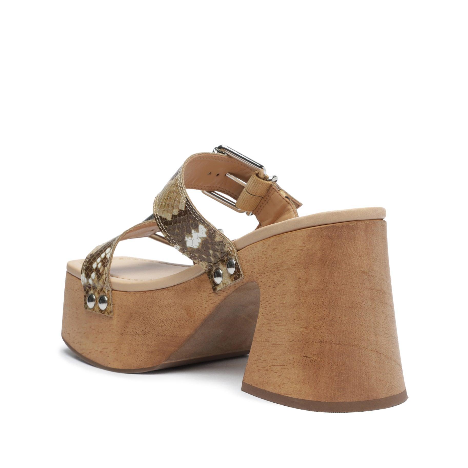 Kayleigh Snake-Embossed Leather Sandal Female Product Image