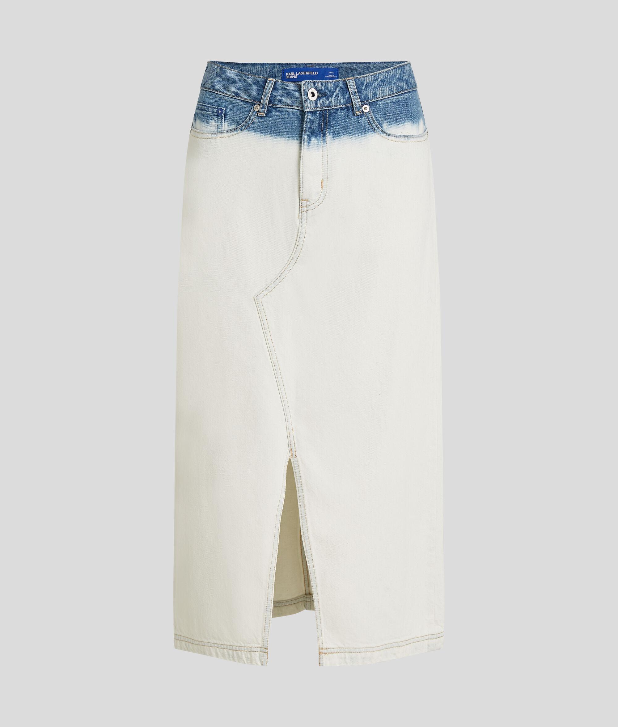 OMBRÉ DENIM MIDI SKIRT Product Image