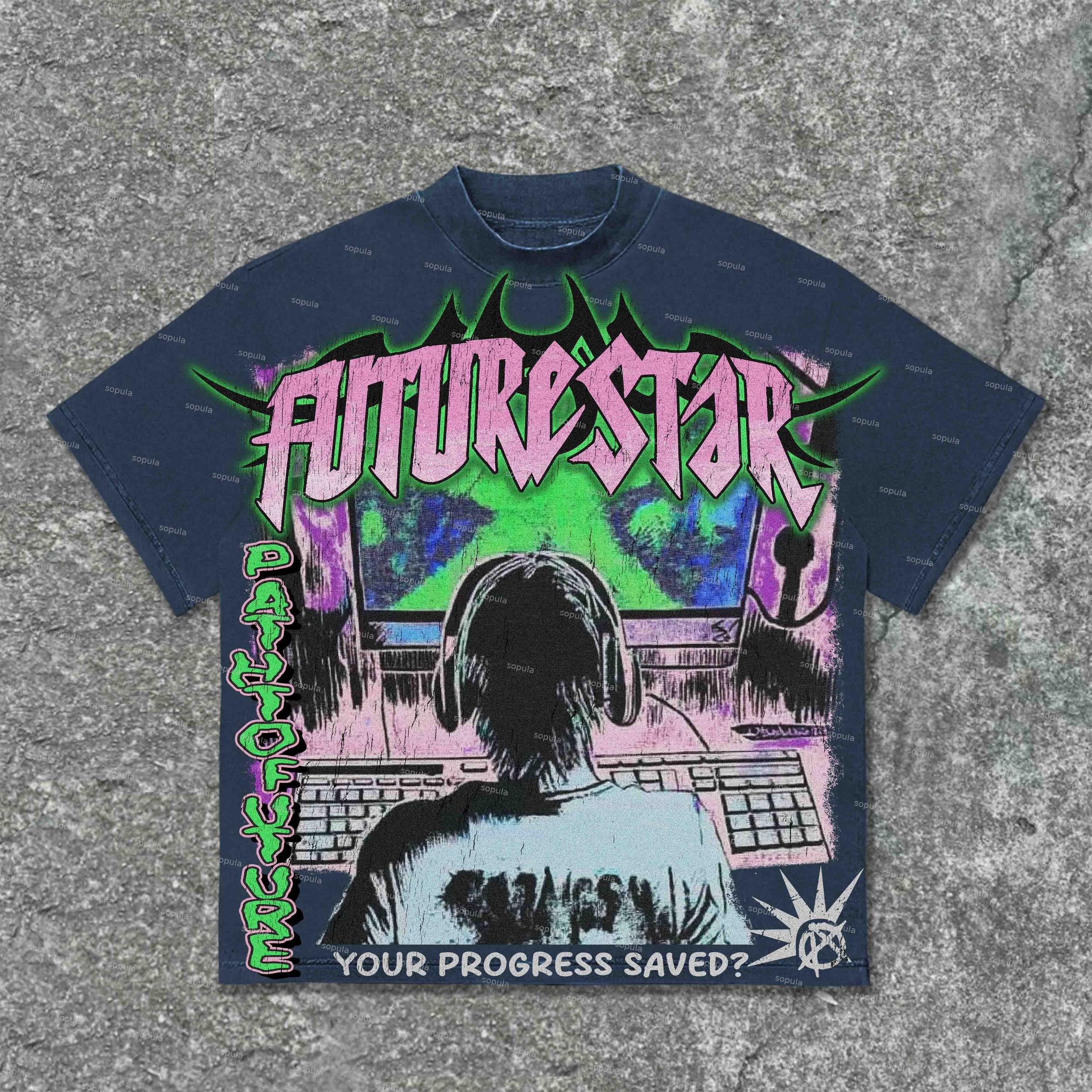 Sopula Future Star Your Progress Saved Cotton T-Shirt Product Image