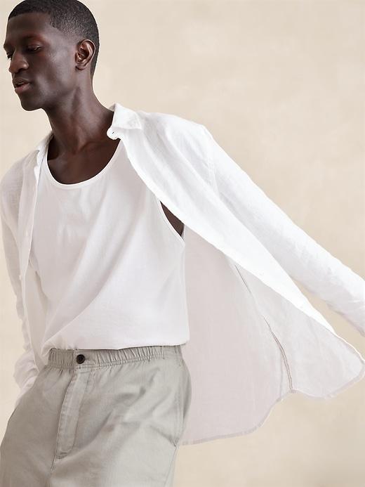 Italian Linen-Cotton Pull-On Pant Product Image