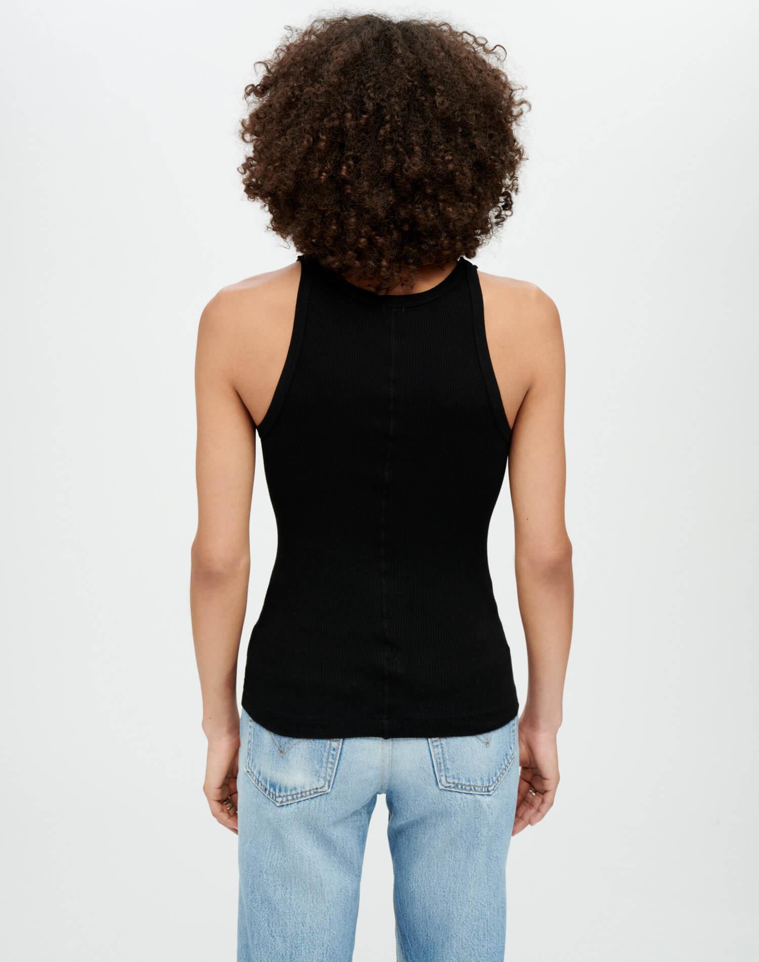 Hanes Ribbed Tank - Black Female Product Image