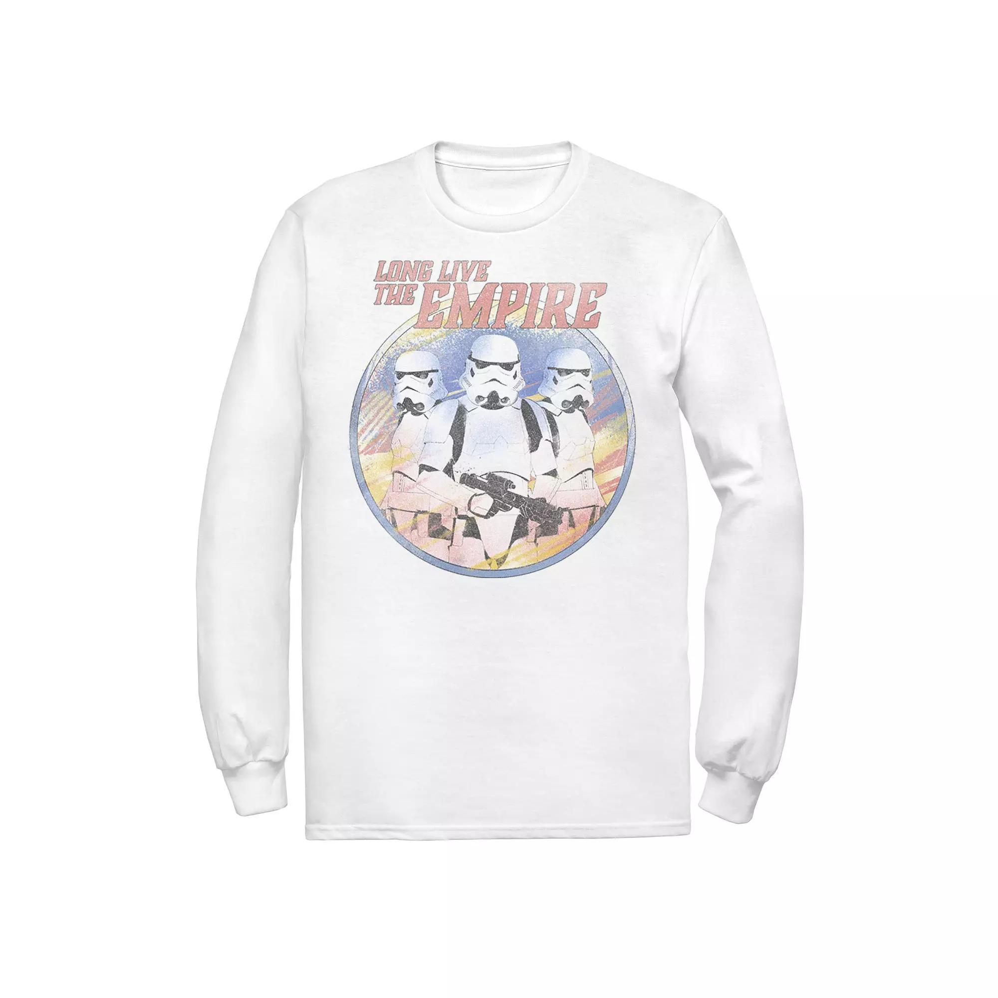 Men's Star Wars The Mandalorian Stormtroppers Long Live The Empire Portrait Tee, Size: XL, White Product Image