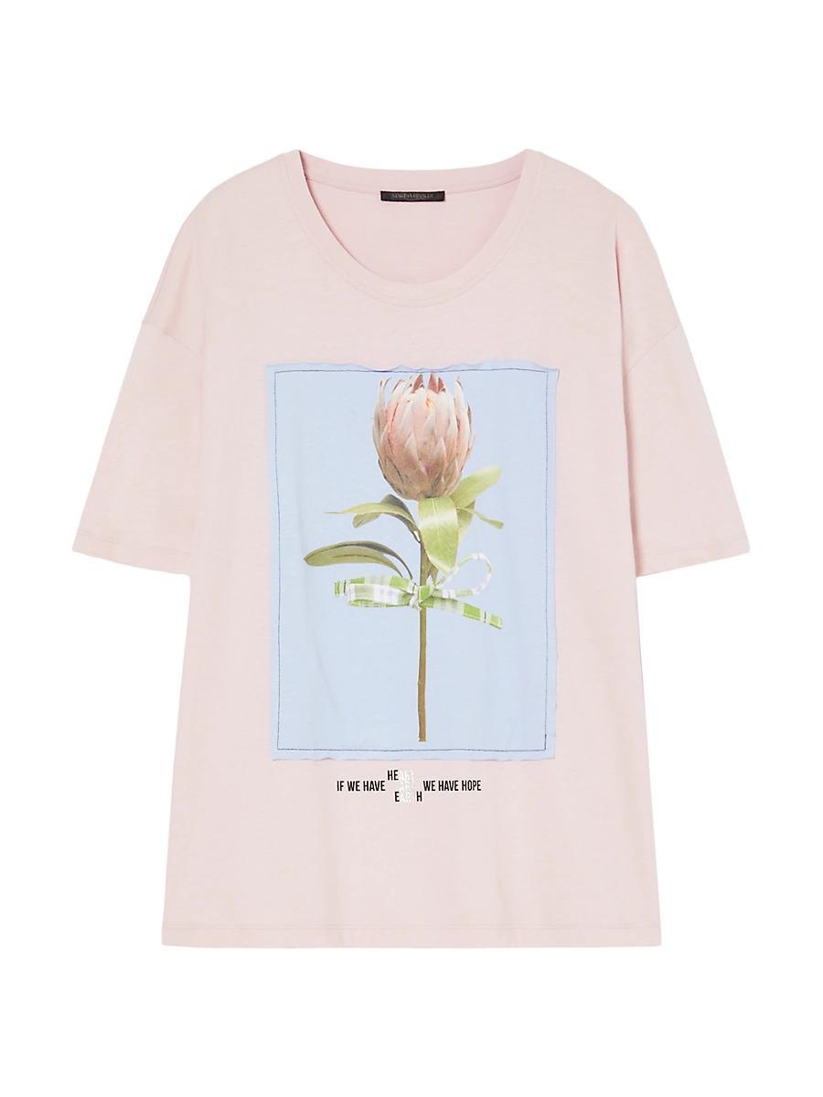 Womens Plus Fennec Floral Graphic T-Shirt Product Image