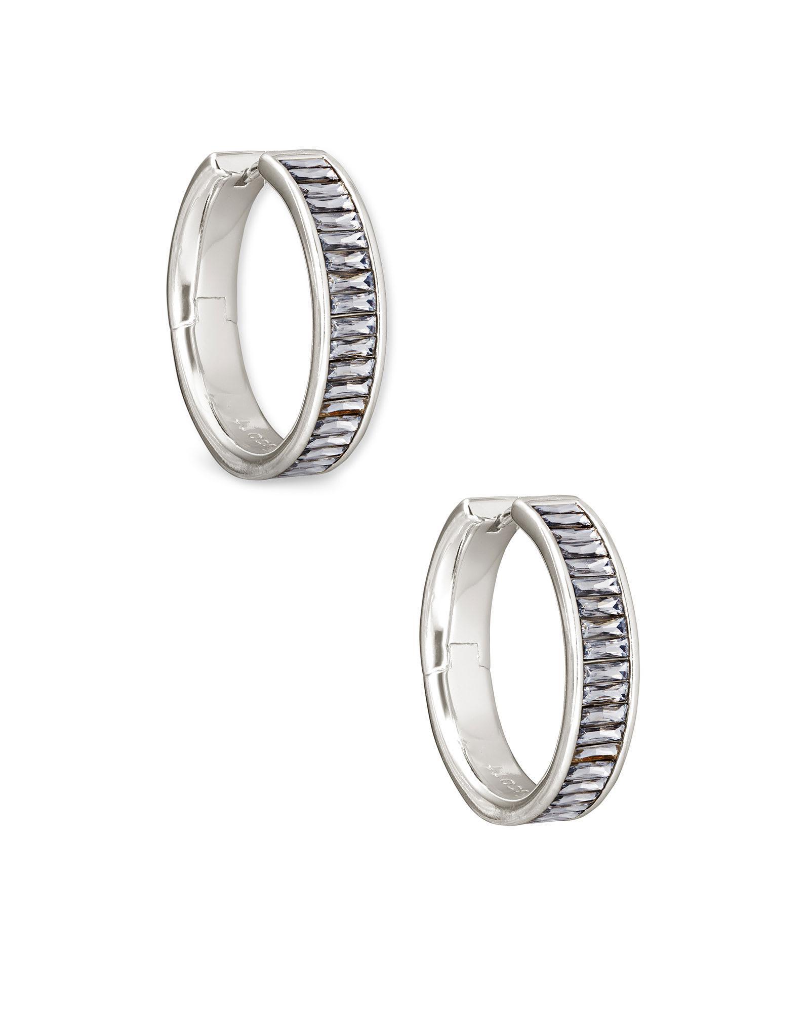 Kendra Scott Small Baguette-Crystal Hoop Earrings, 1 Product Image