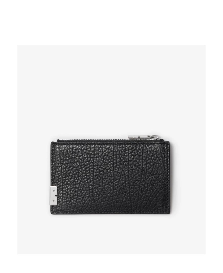 BURBERRY Logo-engraved Leather Wallet In Black Product Image