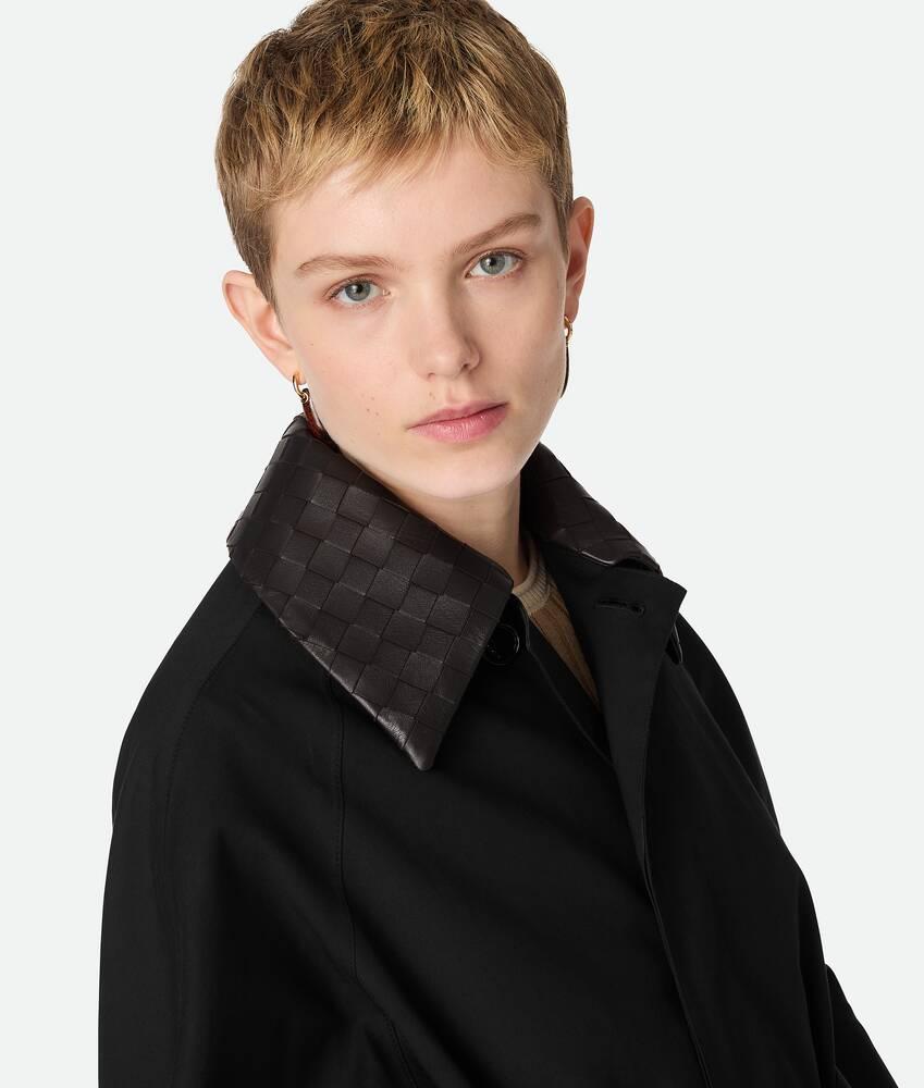 Women's Cotton Trench Coat in Black Product Image