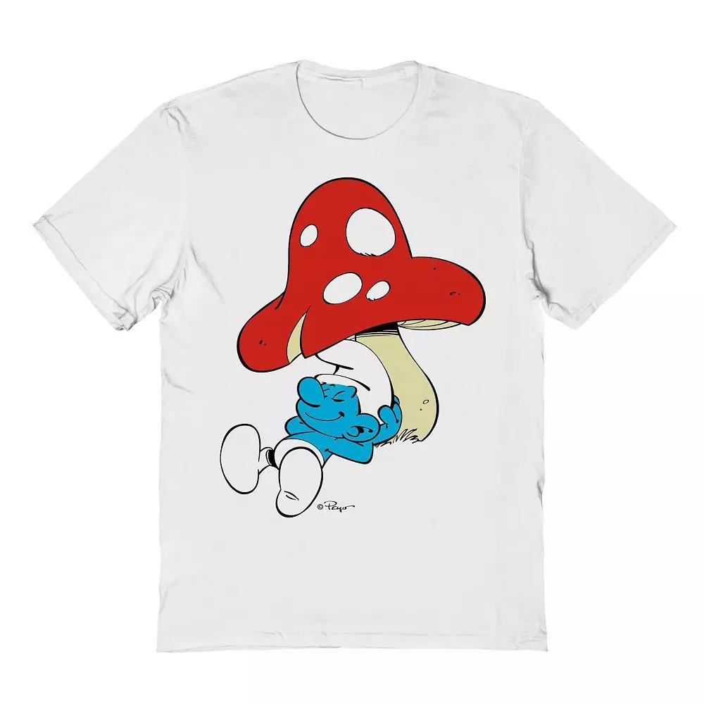 Men's Smurfs Mushroom 1 Graphic Tee, Size: XXL, White Product Image