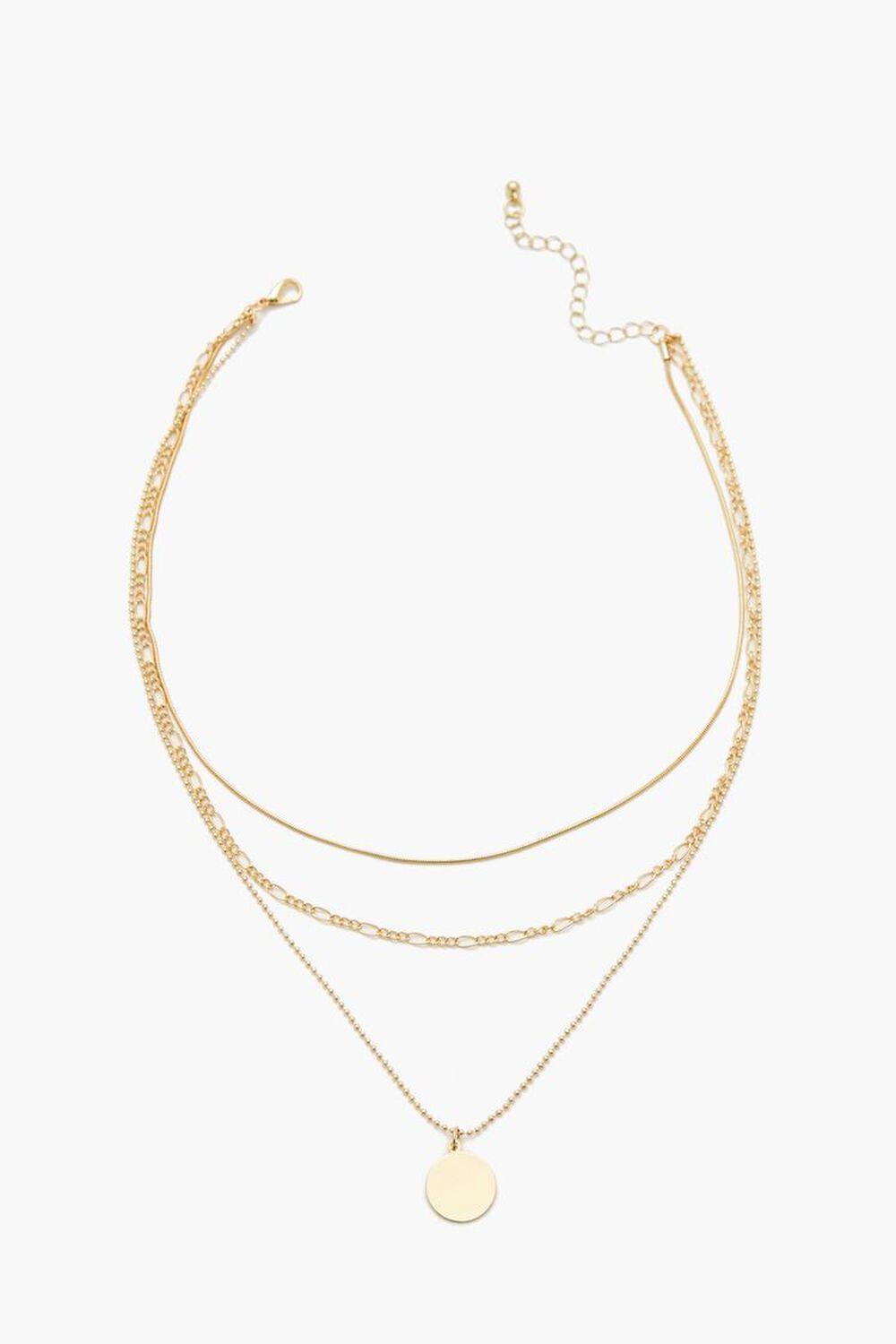 Disc Pendant Layered Necklace | Forever 21 Product Image