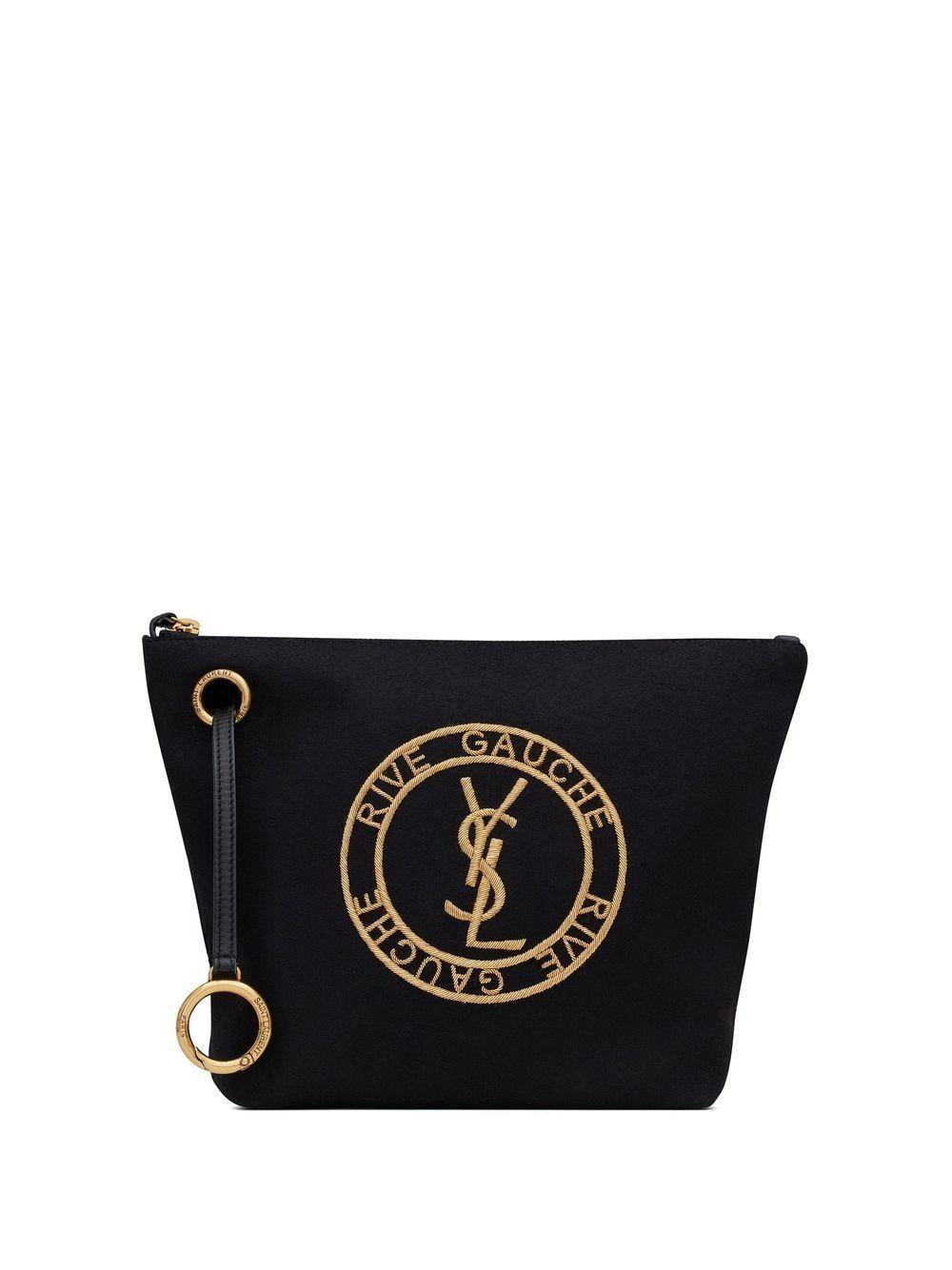 Embroidered-logo Trapeze Pouch In Black Product Image