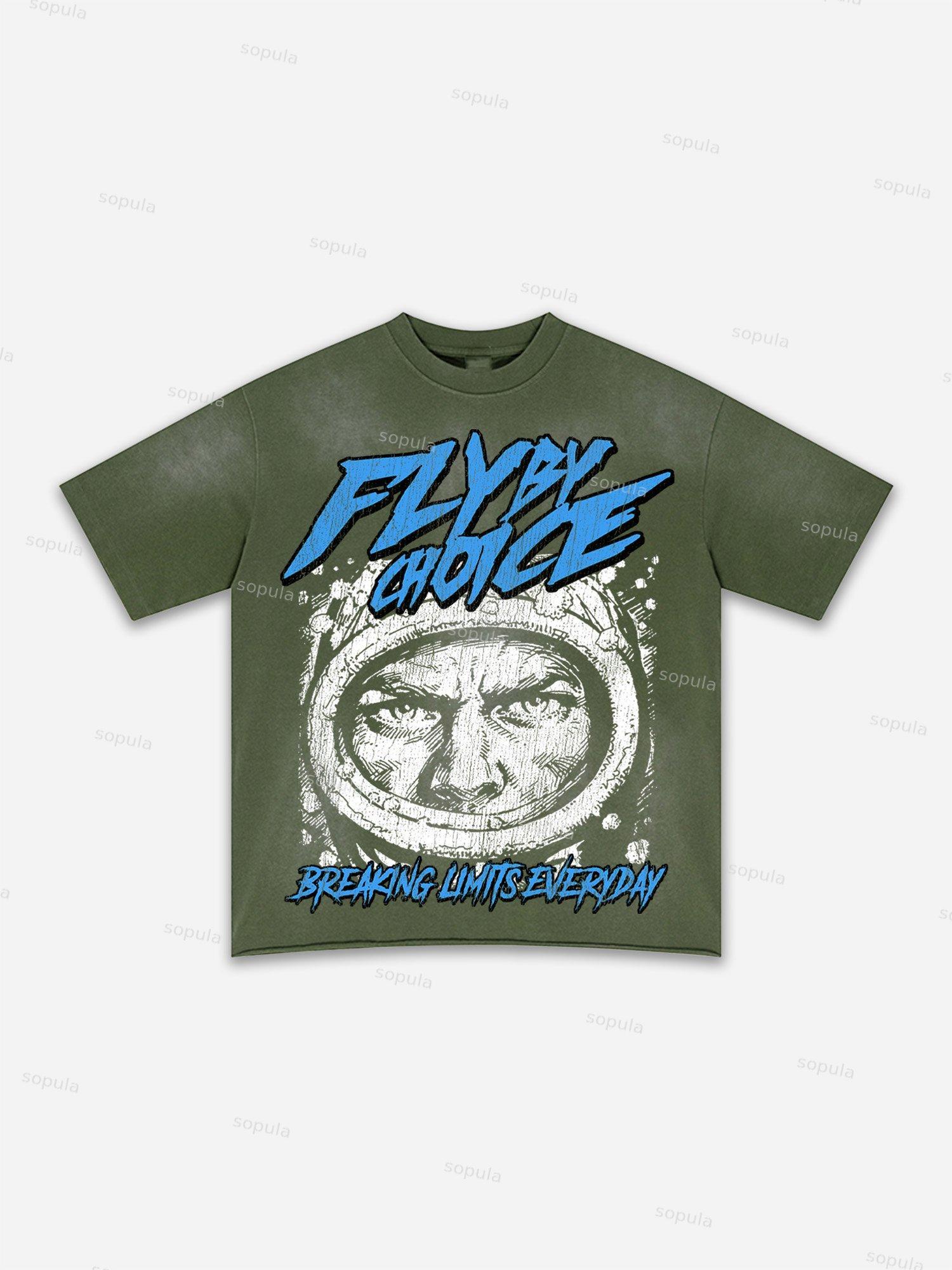 Fly By Choice Graphic Washed T-shirt Product Image