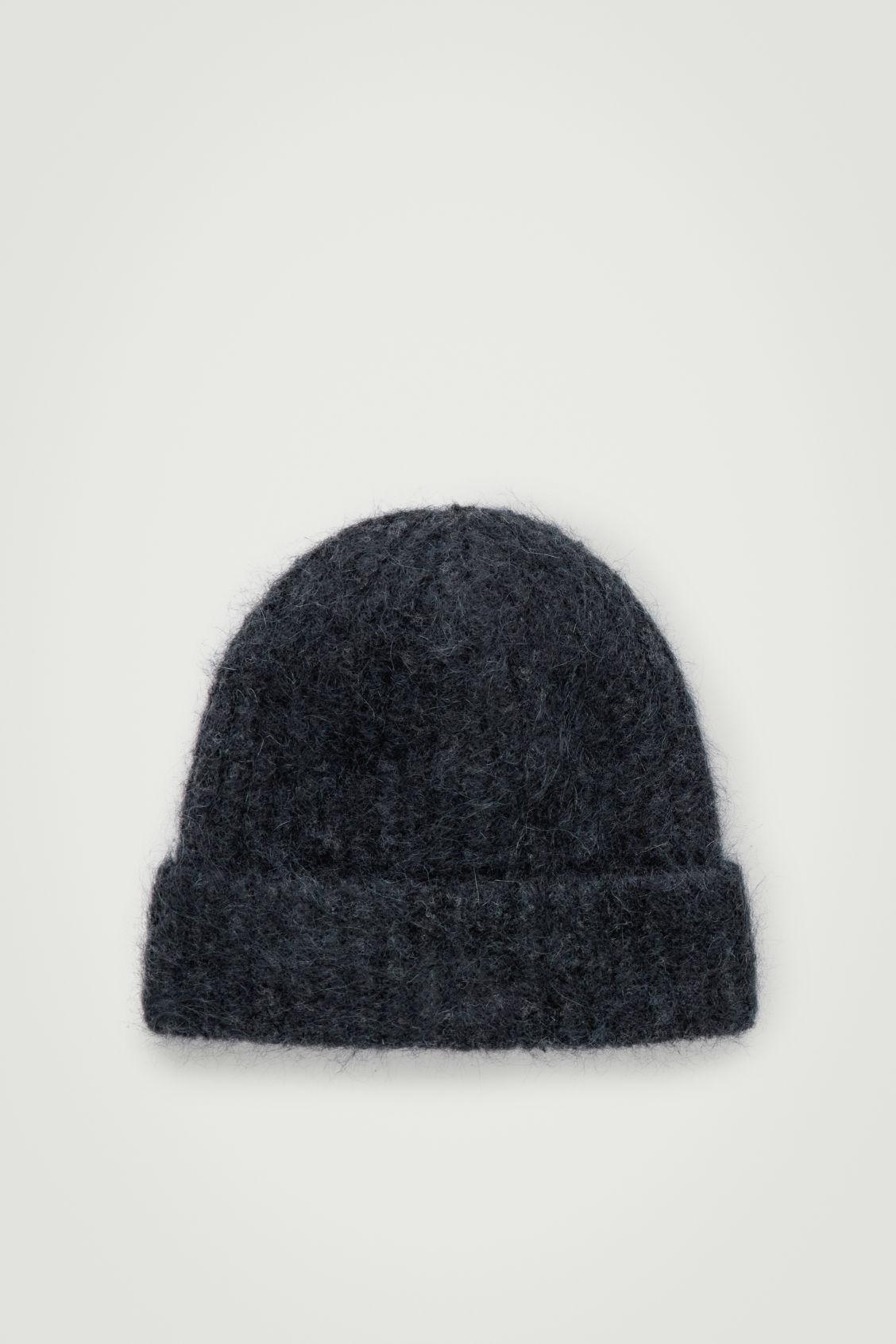 RIBBED MOHAIR-BLEND BEANIE Product Image