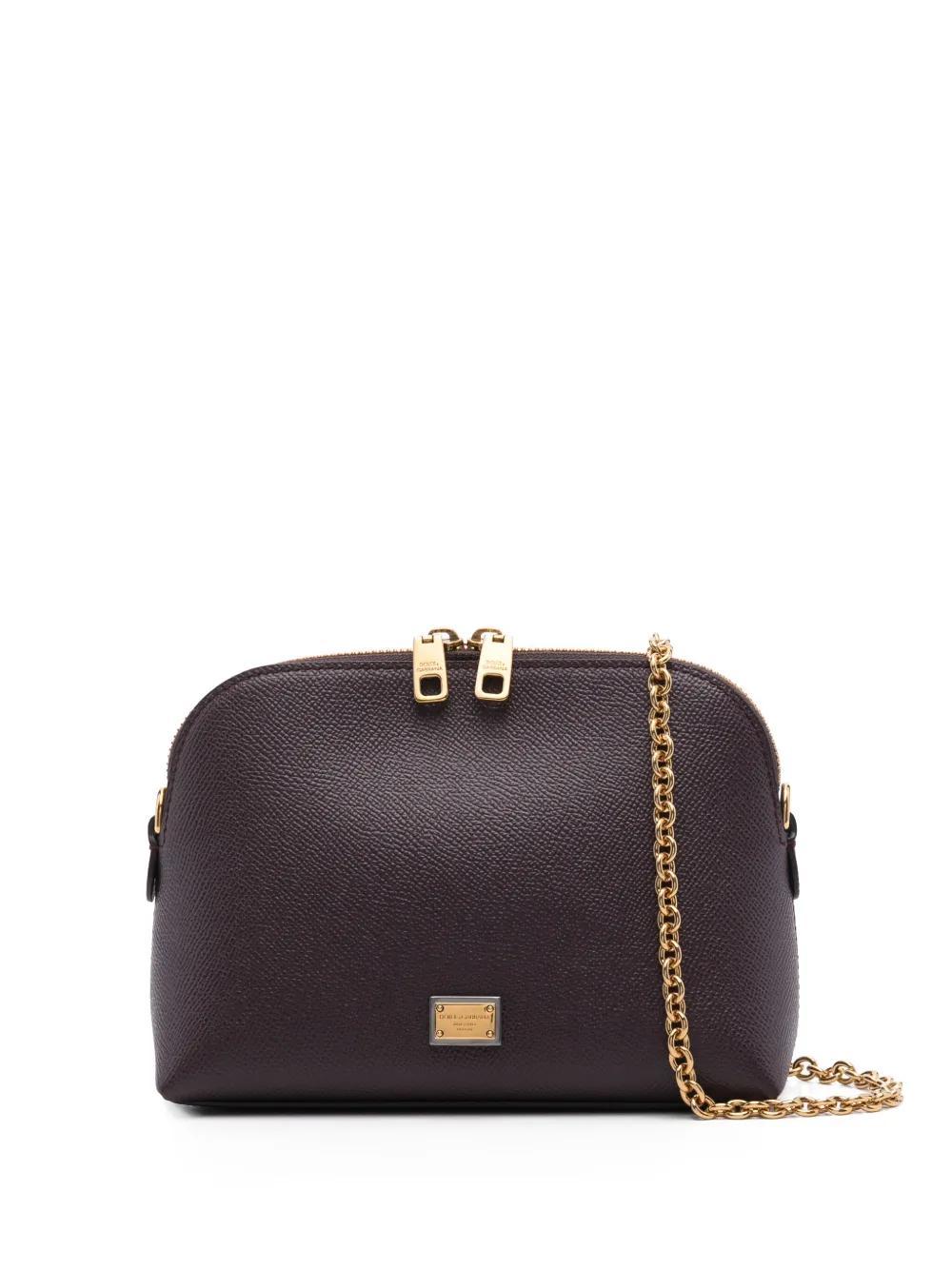 DOLCE & GABBANA Leather Mini Bag In Purple Product Image