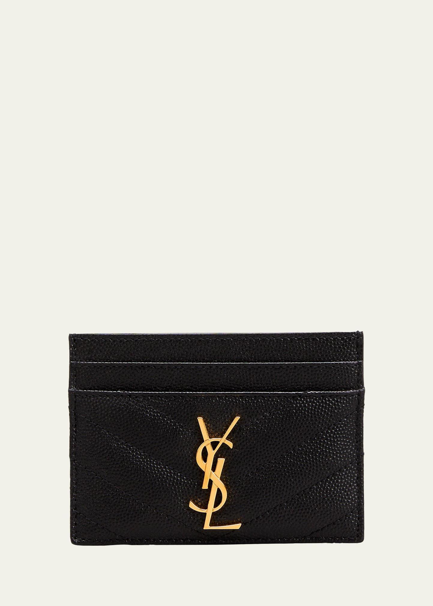 YSL Monogram Card Case in Grained Leather Product Image