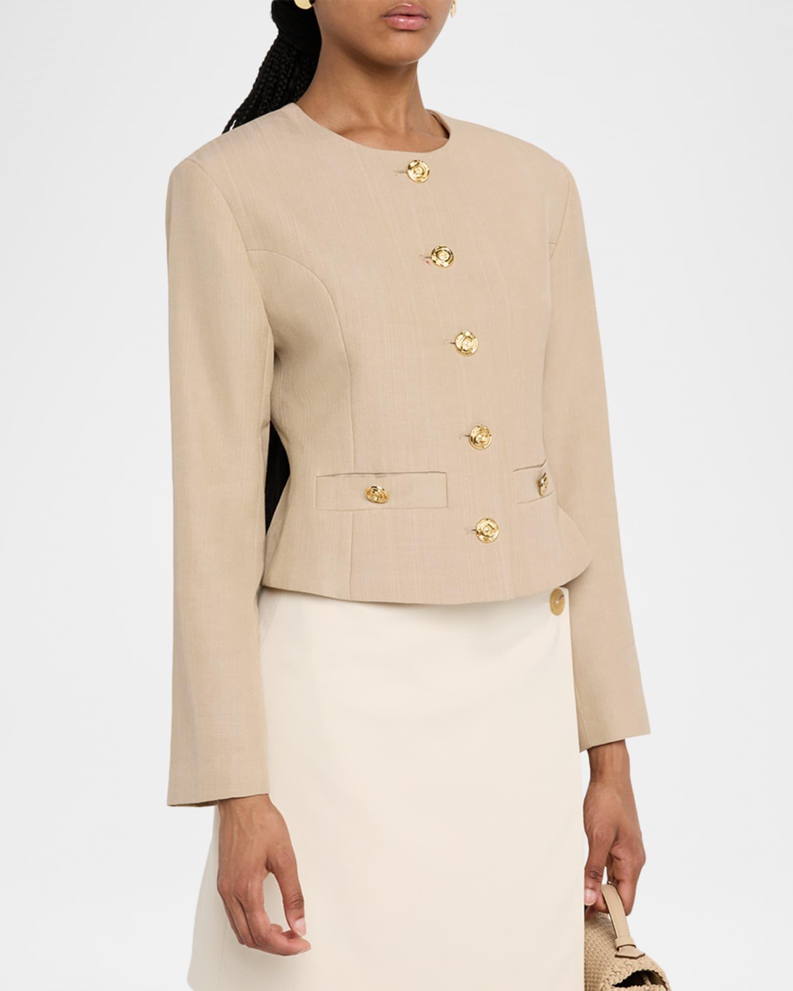 Frida Cropped Wool-Blend Blazer Product Image