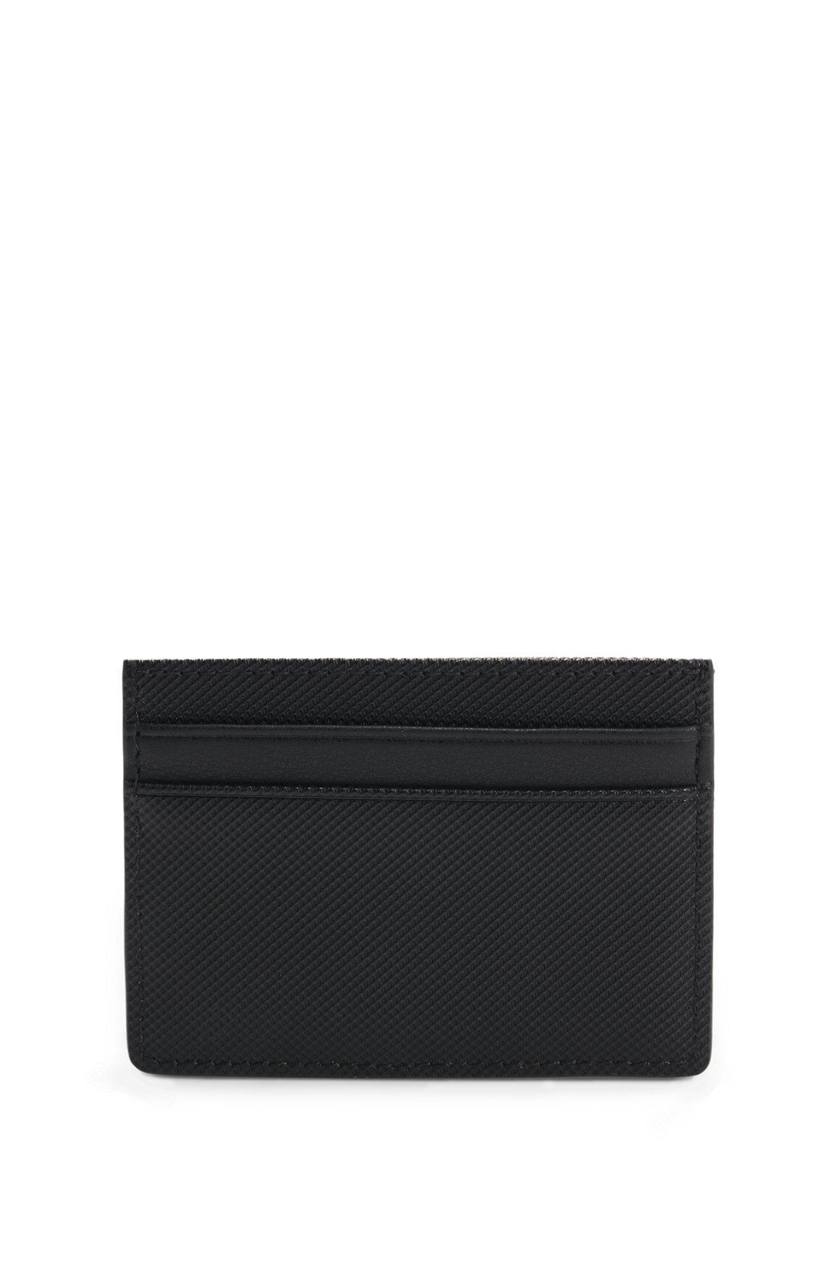 Grained-leather card holder with embossed logo Product Image