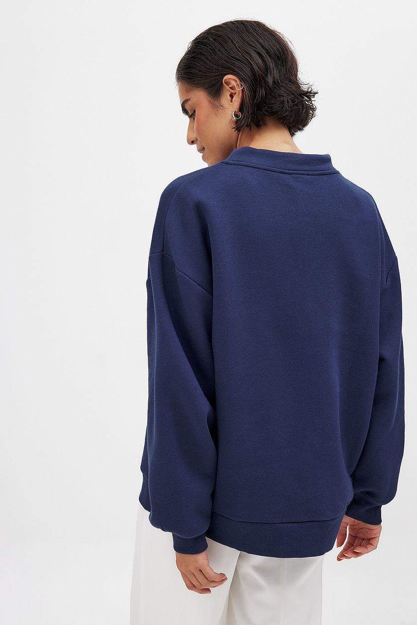 High Neck Detail Sweatshirt Product Image