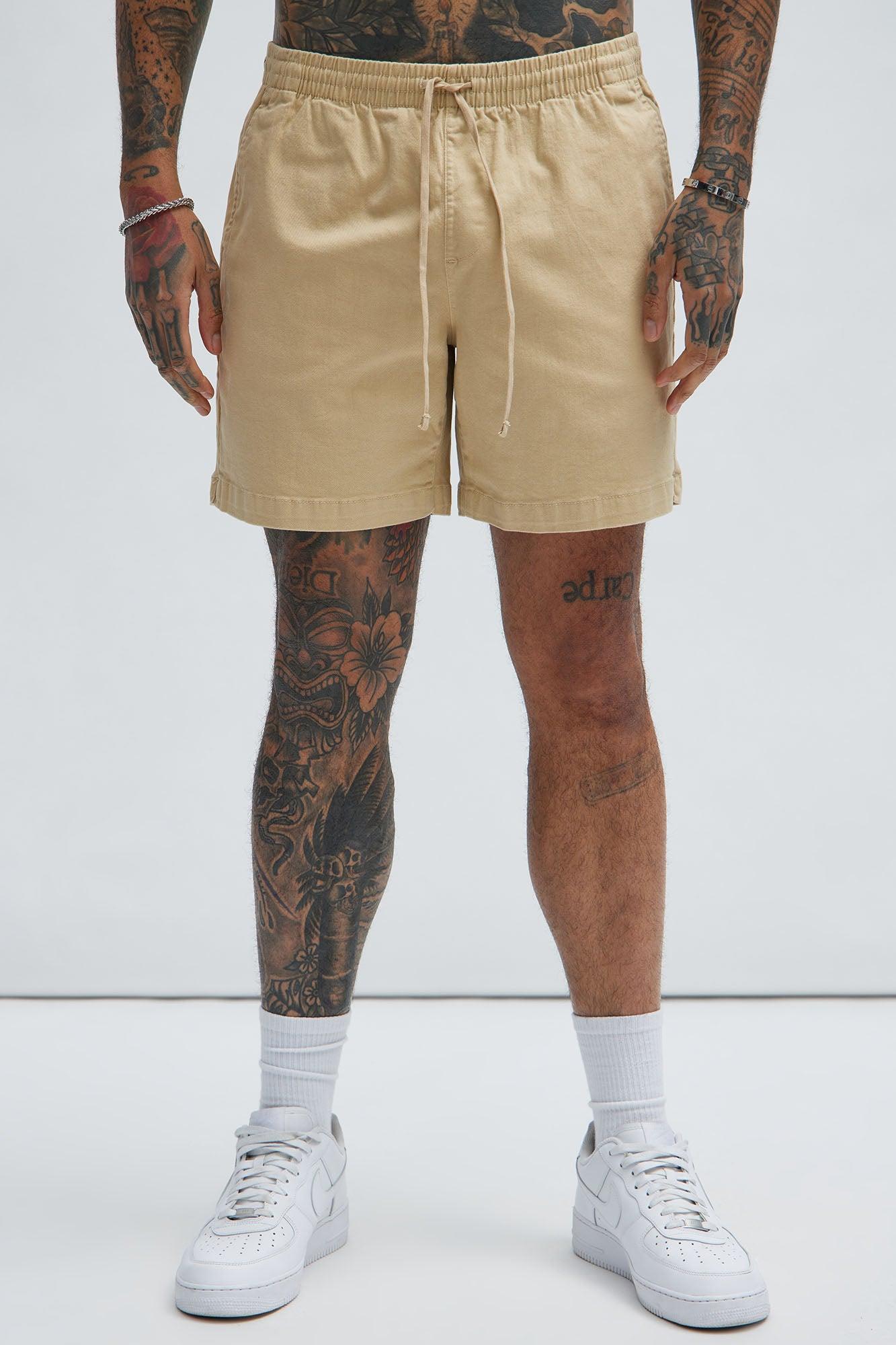 Twill Volley Shorts - Khaki Product Image