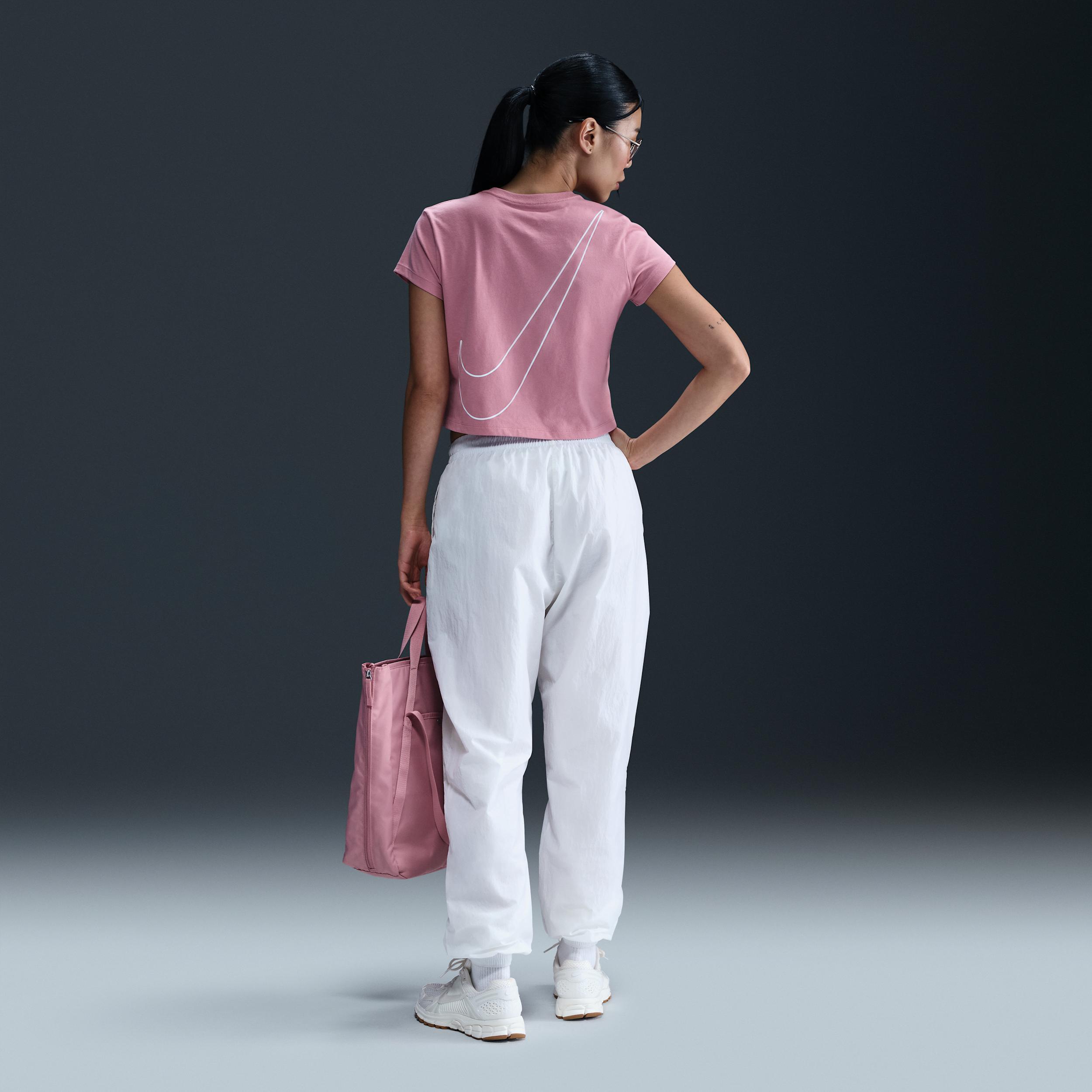 Womens Nike Sportswear Club Short-Sleeve Cropped Graphic T-Shirt | HF9456-646 Product Image