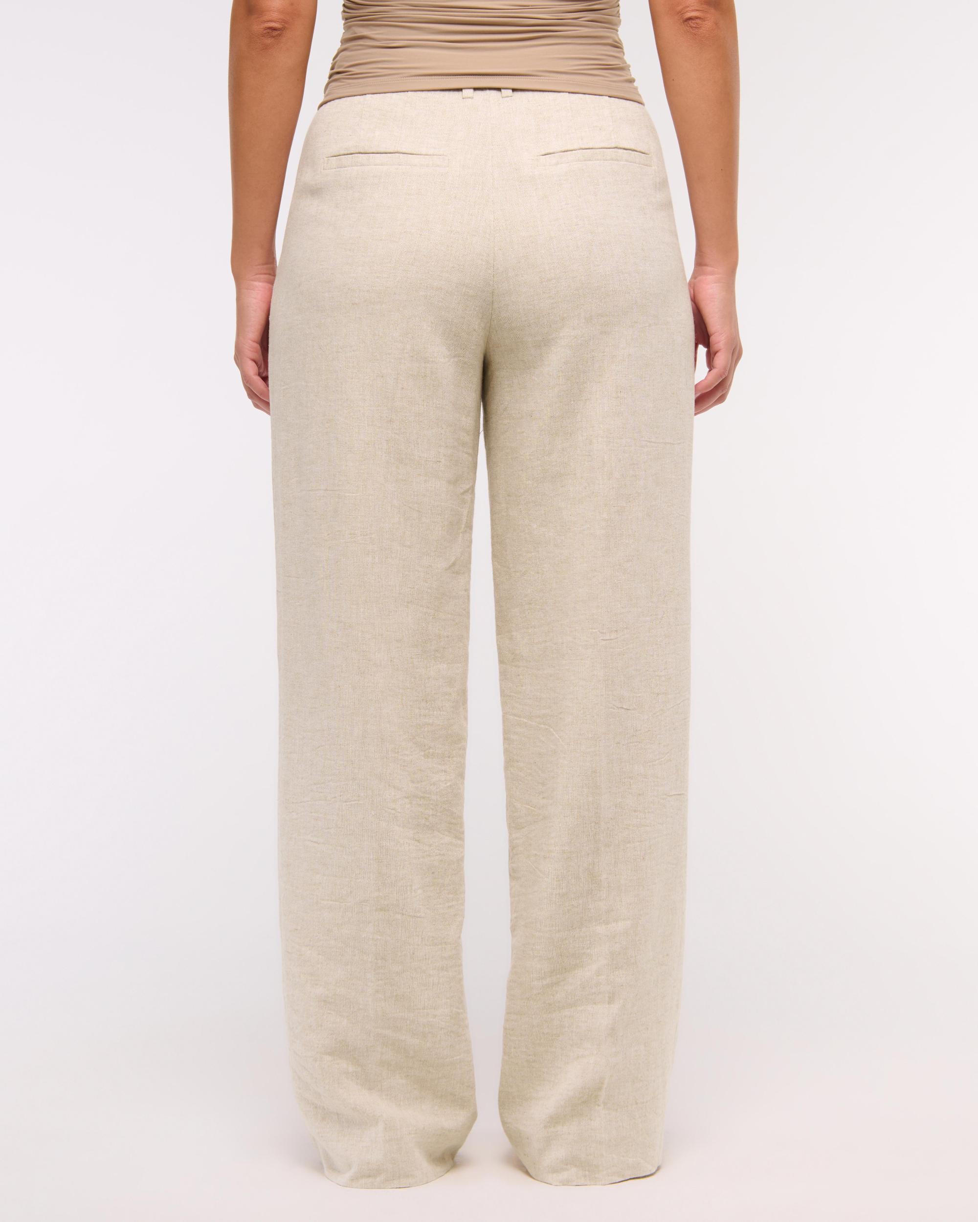 Curve Love Tailored Linen-Blend Wide Leg Pant Product Image