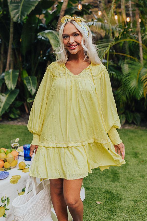 Brunch On The Coast Shift Dress in Yellow Product Image