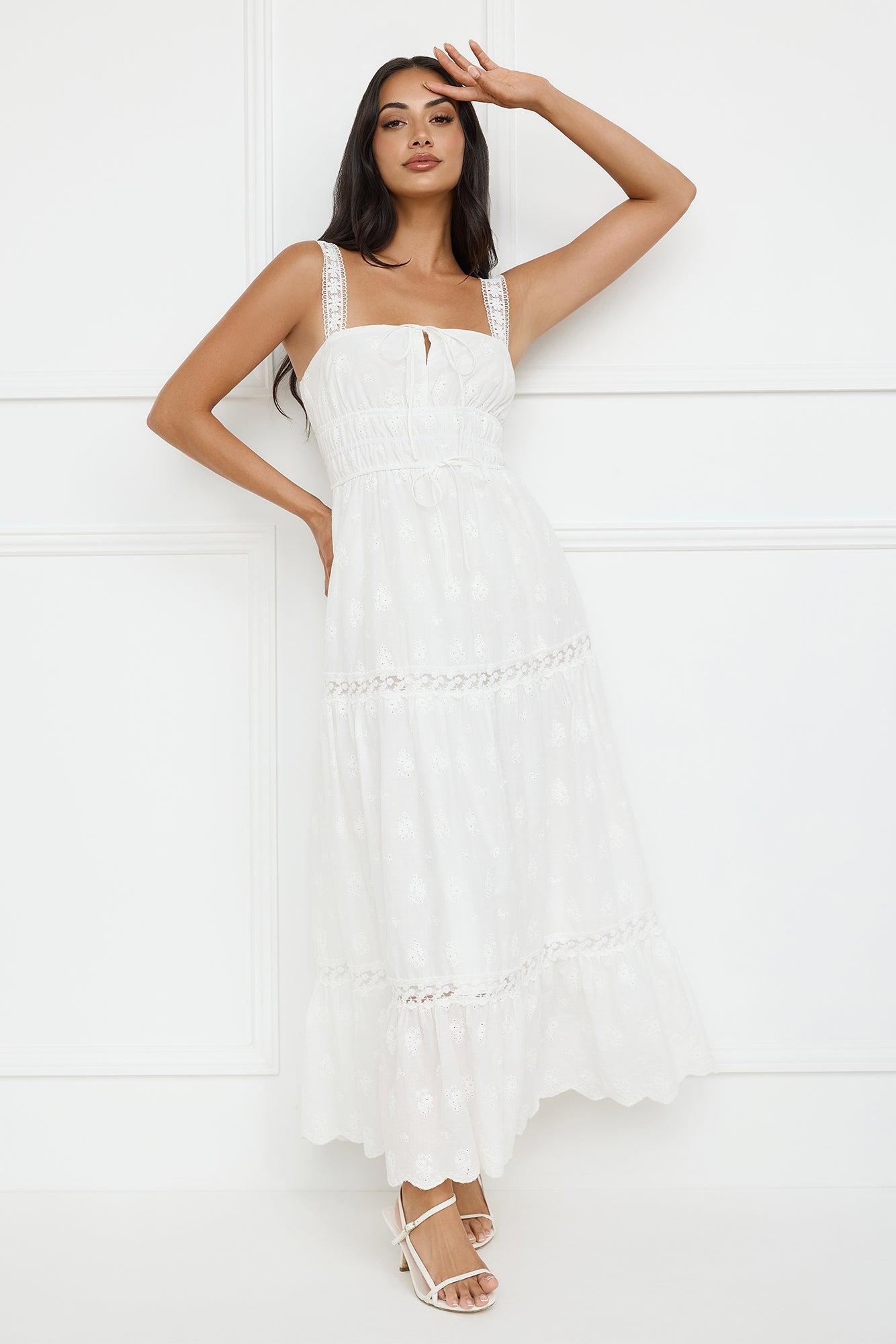 Springtime Sun Maxi Dress White Product Image
