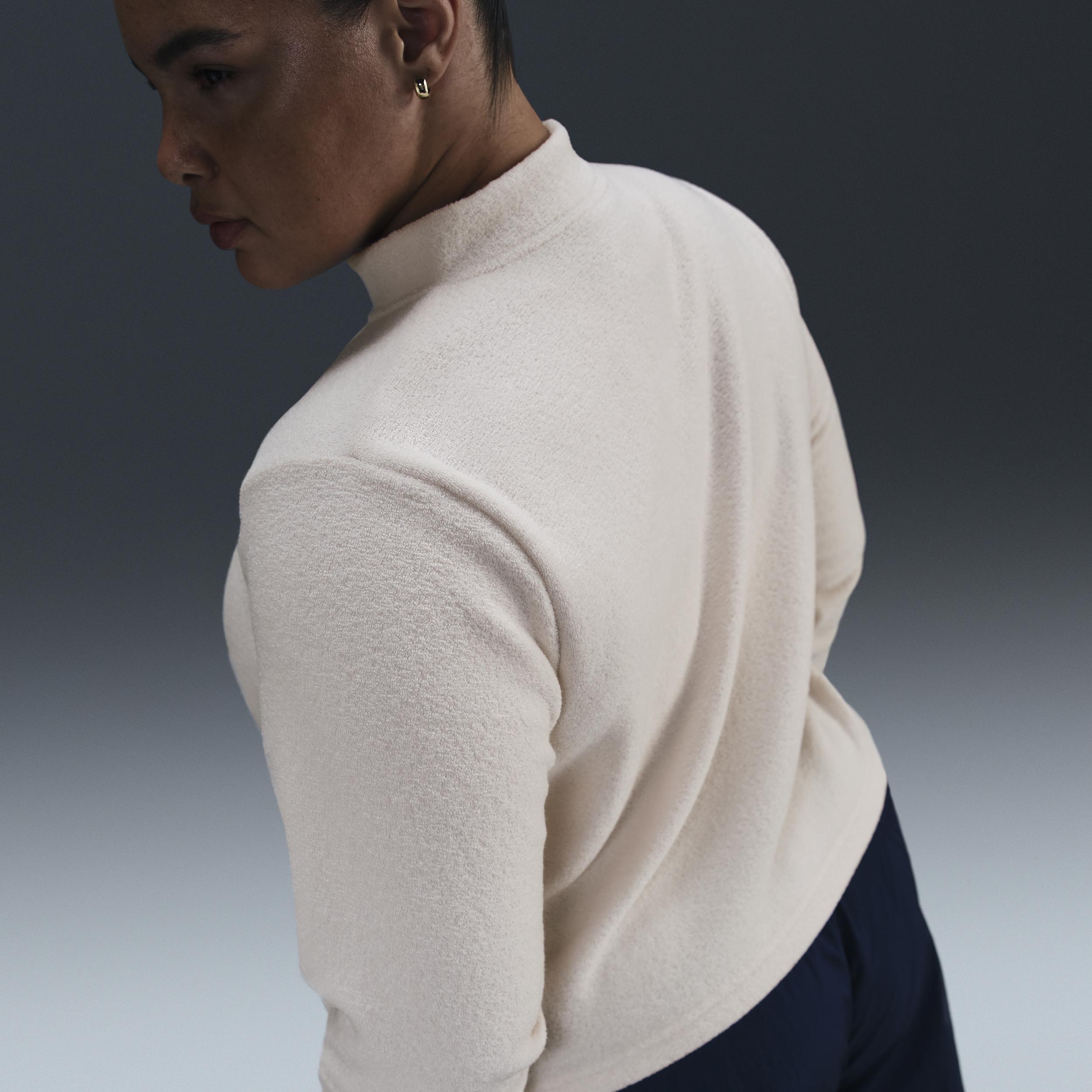 Women's Nike Sportswear Phoenix Plush Slim Long-Sleeve Cozy Fleece 1/2-Zip Top (Plus Size) Product Image