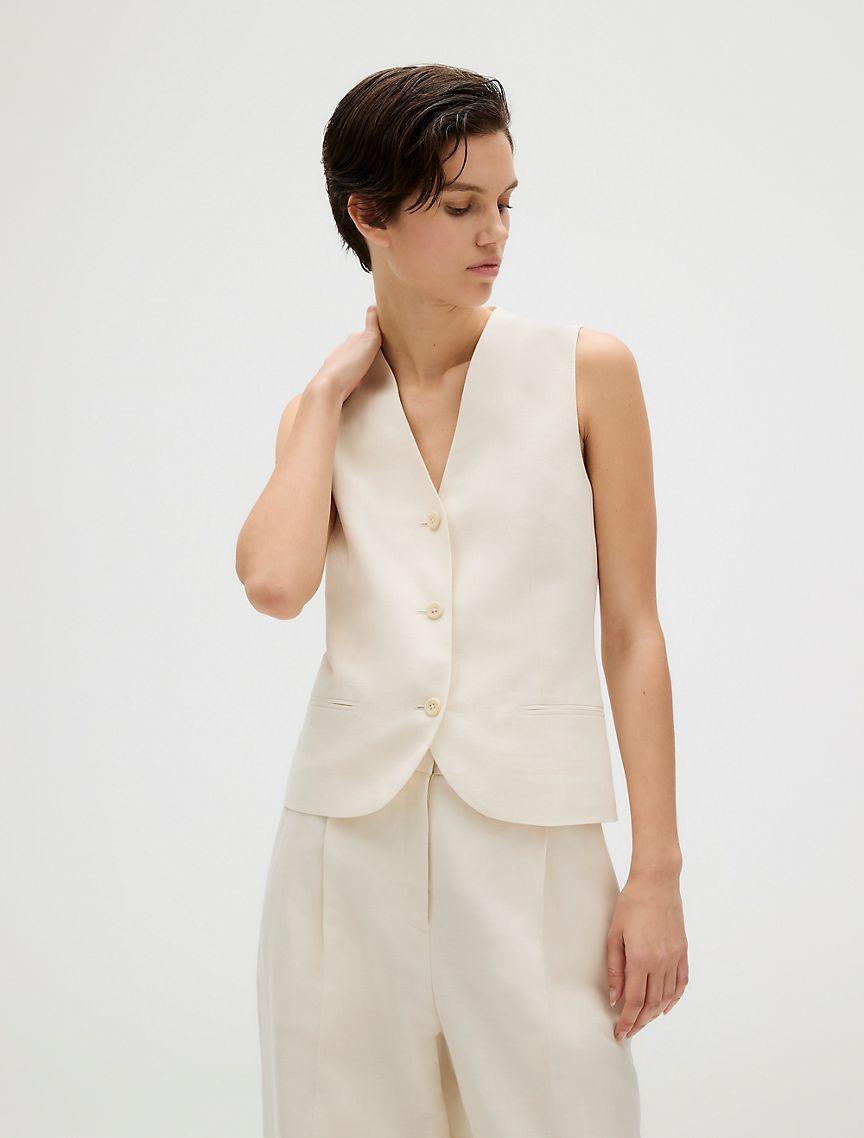 Linen Blend Vest Product Image