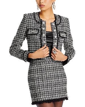 Womens Zio Plaid Tweed Jacket Product Image