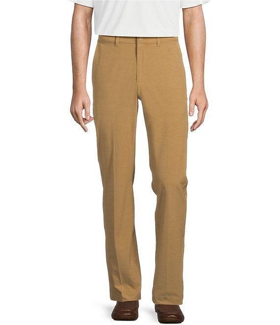 Roundtree & Yorke Performance Andrew Fit Flat Front Solid Texture Pants Product Image