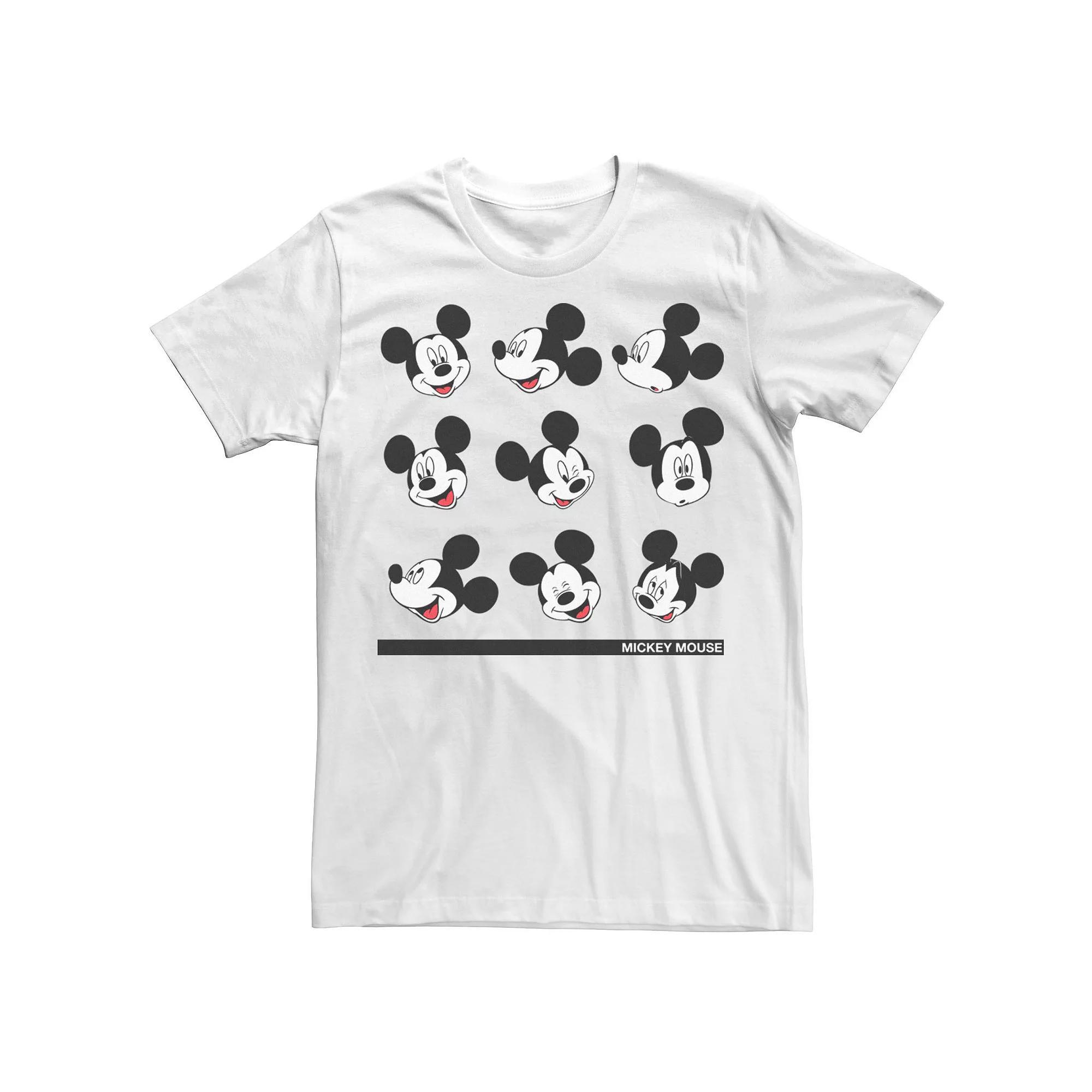 Disney's Mickey Mouse Men's Different Face Of Mickey Tee, Size: Large, White Product Image