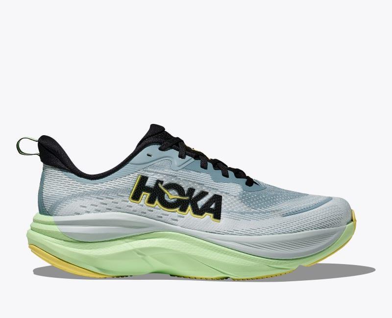 HOKA Mens Skyflow Shoes in Black/White, Size 11 W Product Image