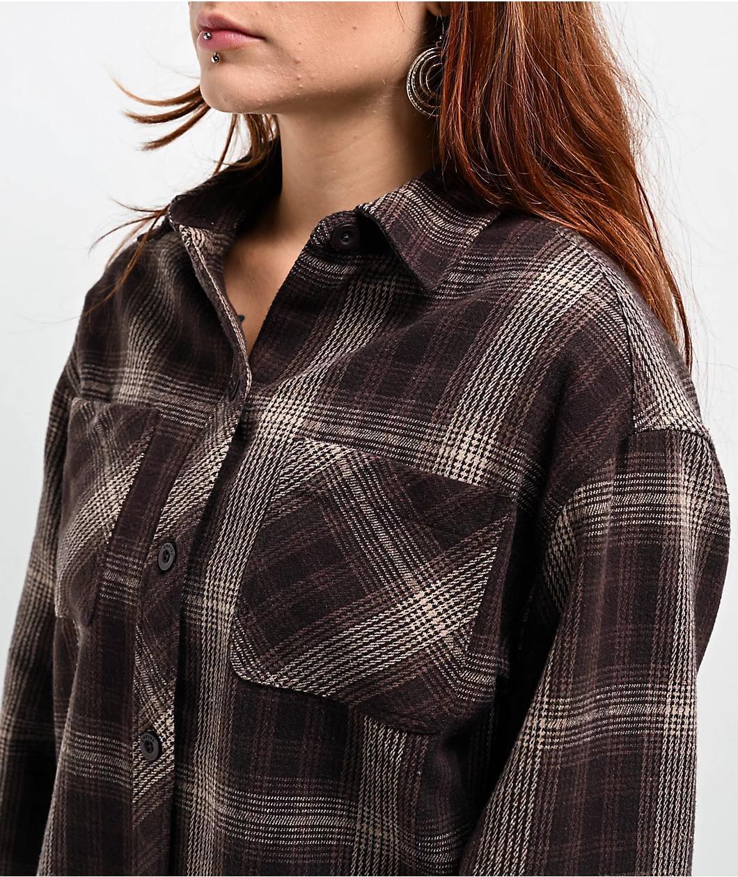 Empyre Arkin Tan & Brown Flannel Shirt Product Image