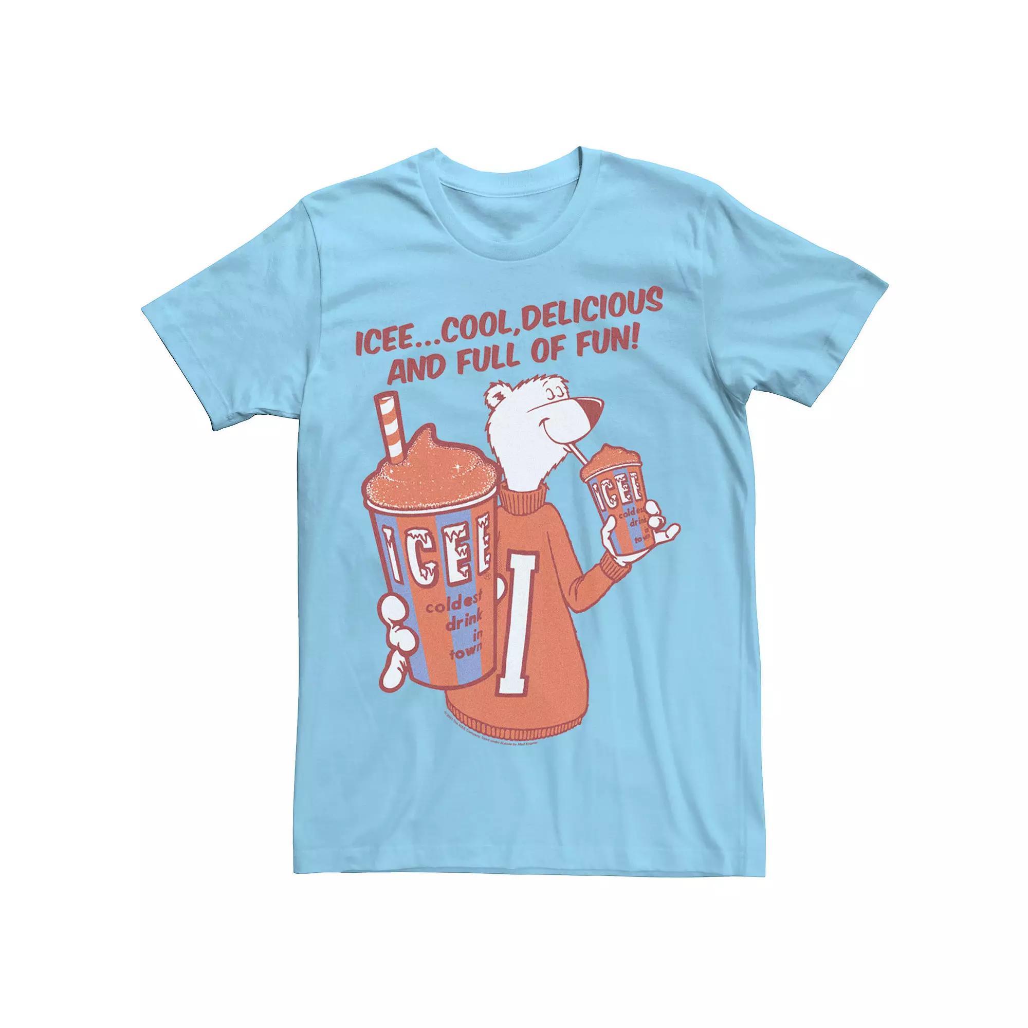 Men's ICEE Cool Delicious And Full Of Fun Coldest Drink In Town Tee, Size: Large, Light Blue Product Image