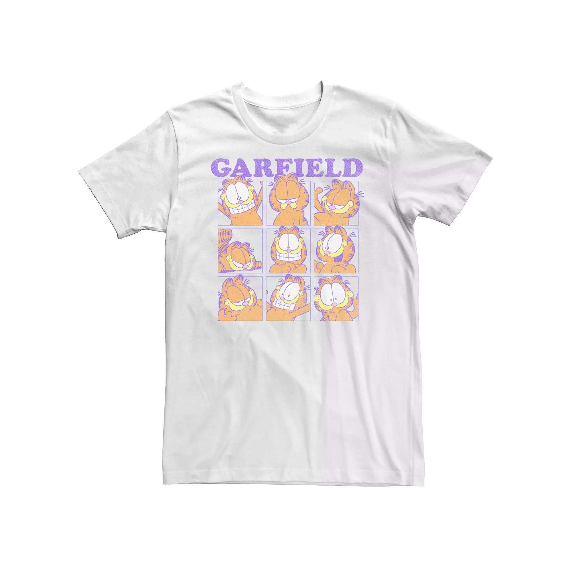 Big & Tall Garfield Portrait Panels Tee, Men's, Size: XL Tall, White Product Image