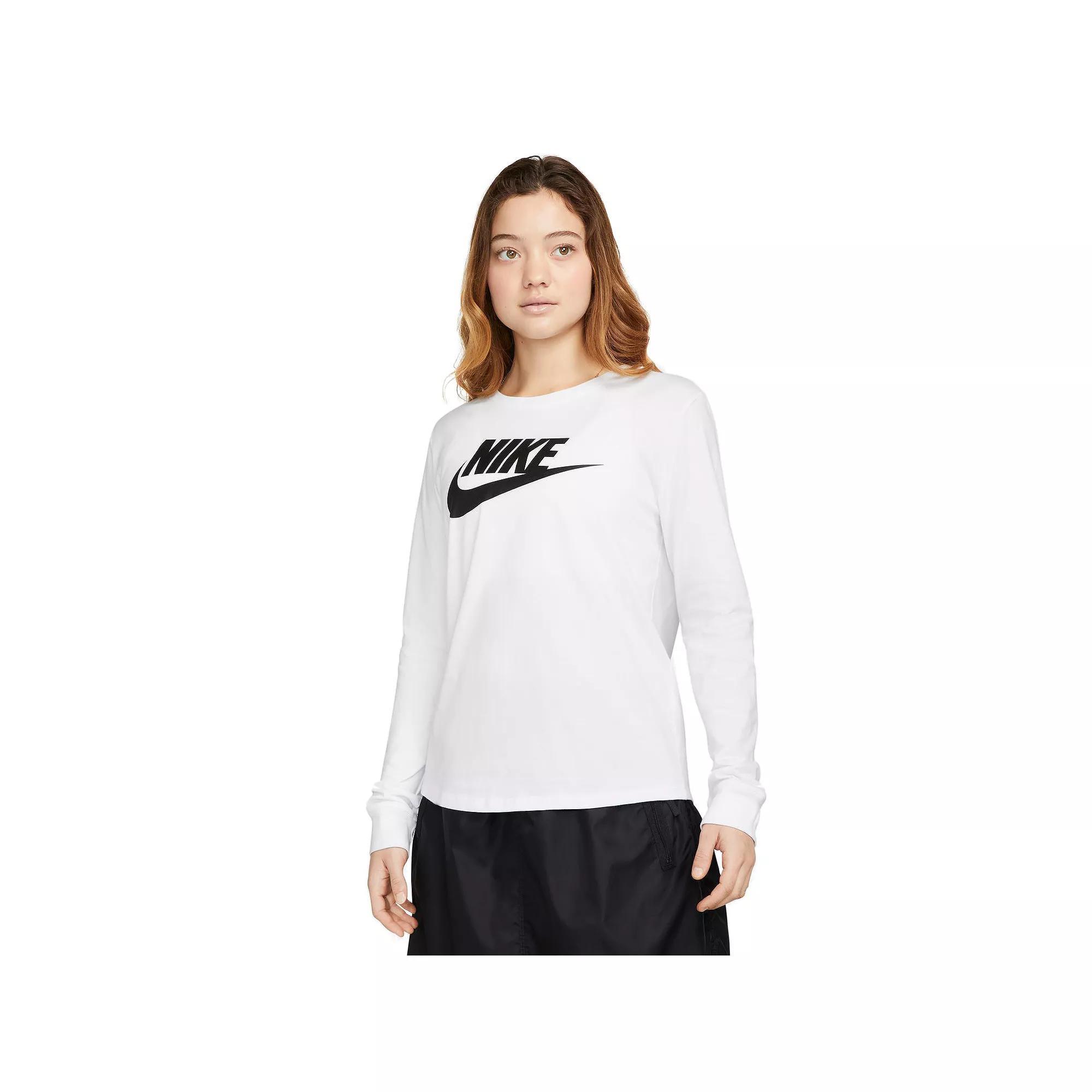 Women's Nike Essential Futura Icon Tee, Size: Large, White Product Image