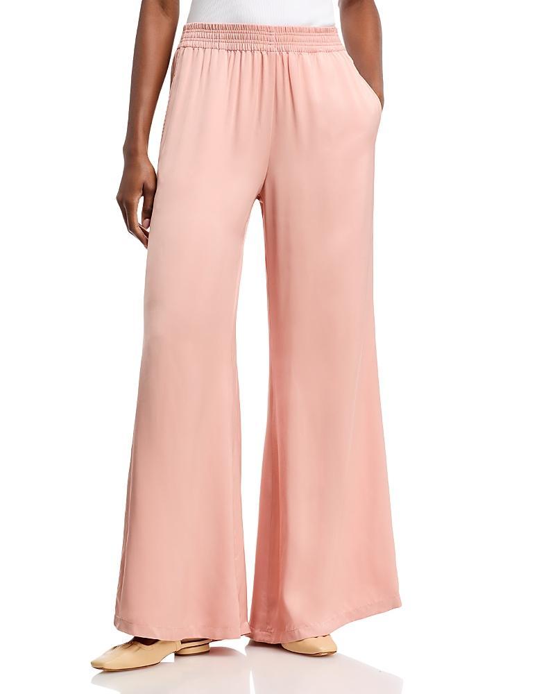 FABIANA FILIPPI Wide-leg Viscose Satin Trousers In Fard Product Image