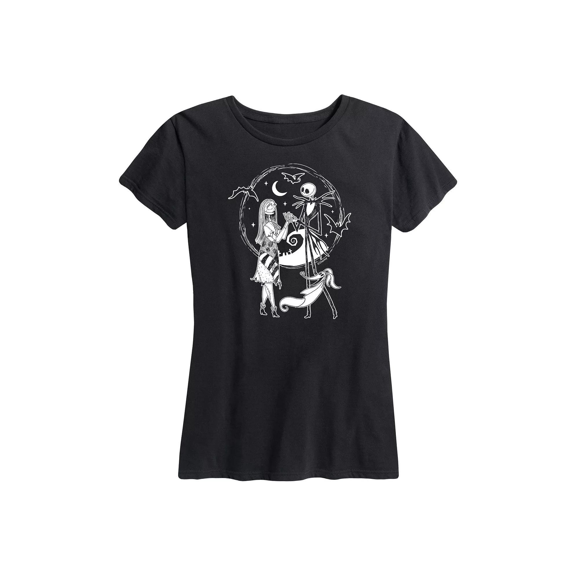 Disney's Nightmare Before Christmas Women's Jack Sally Zero Graphic Tee, Girl's,  Product Image