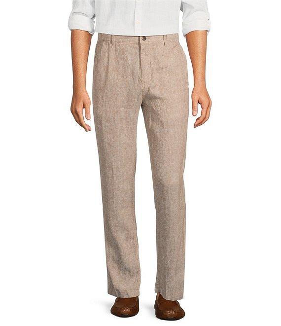 Caribbean Big & Tall Flat Front Fancy Linen Pants Product Image
