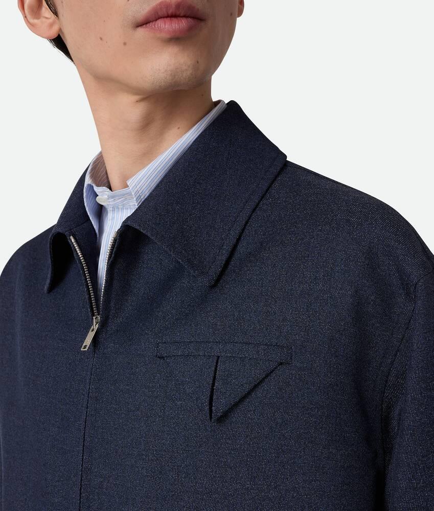 Men's Melange Wool Blouson in Dark indigo Product Image