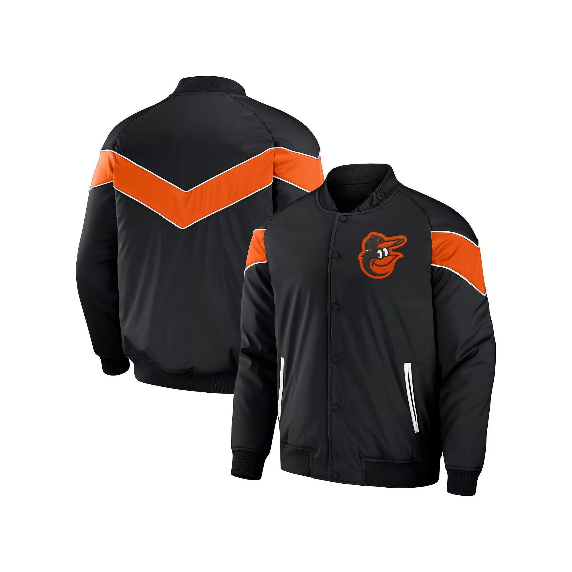 Men's Darius Rucker Collection by Fanatics Black Baltimore Orioles Baseball Raglan Full-Snap Jacket,  Product Image