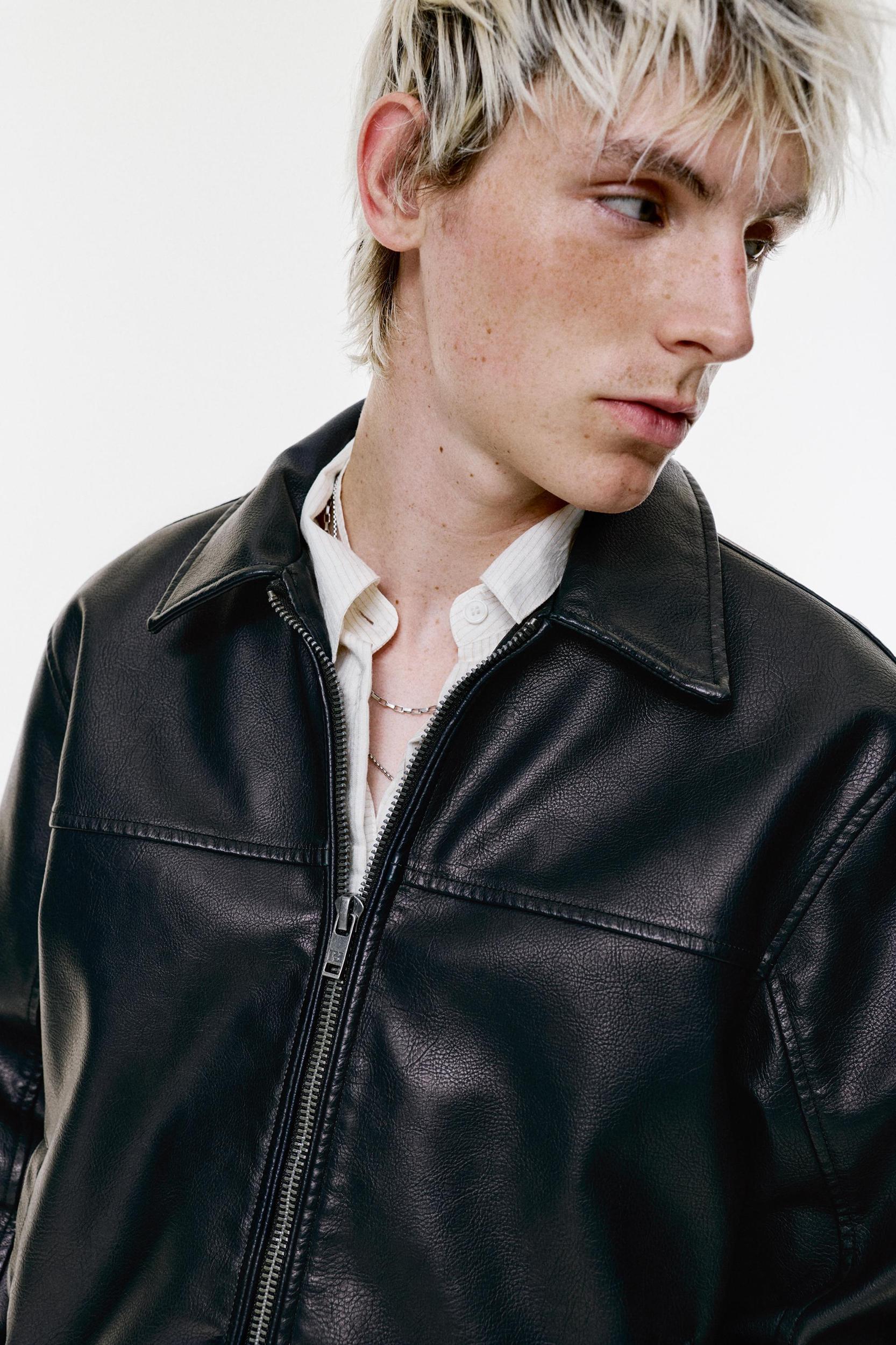 Leather effect jacket Product Image