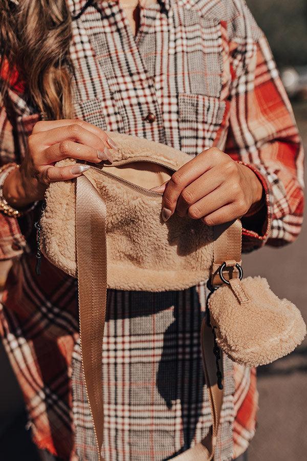 Easy To Style Sherpa Fanny Pack In Beige Product Image