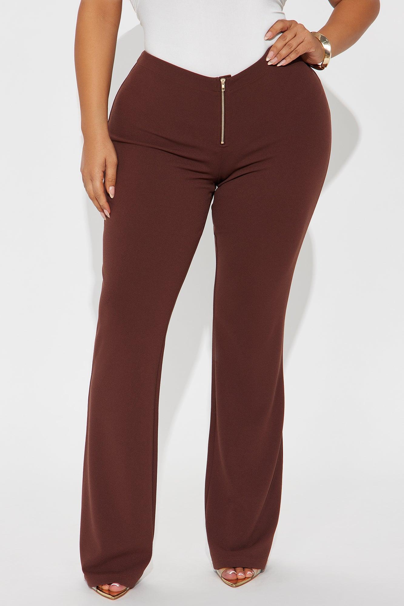 The Absolute Sweetest Low Rise Flare Pant - Brown Female Product Image