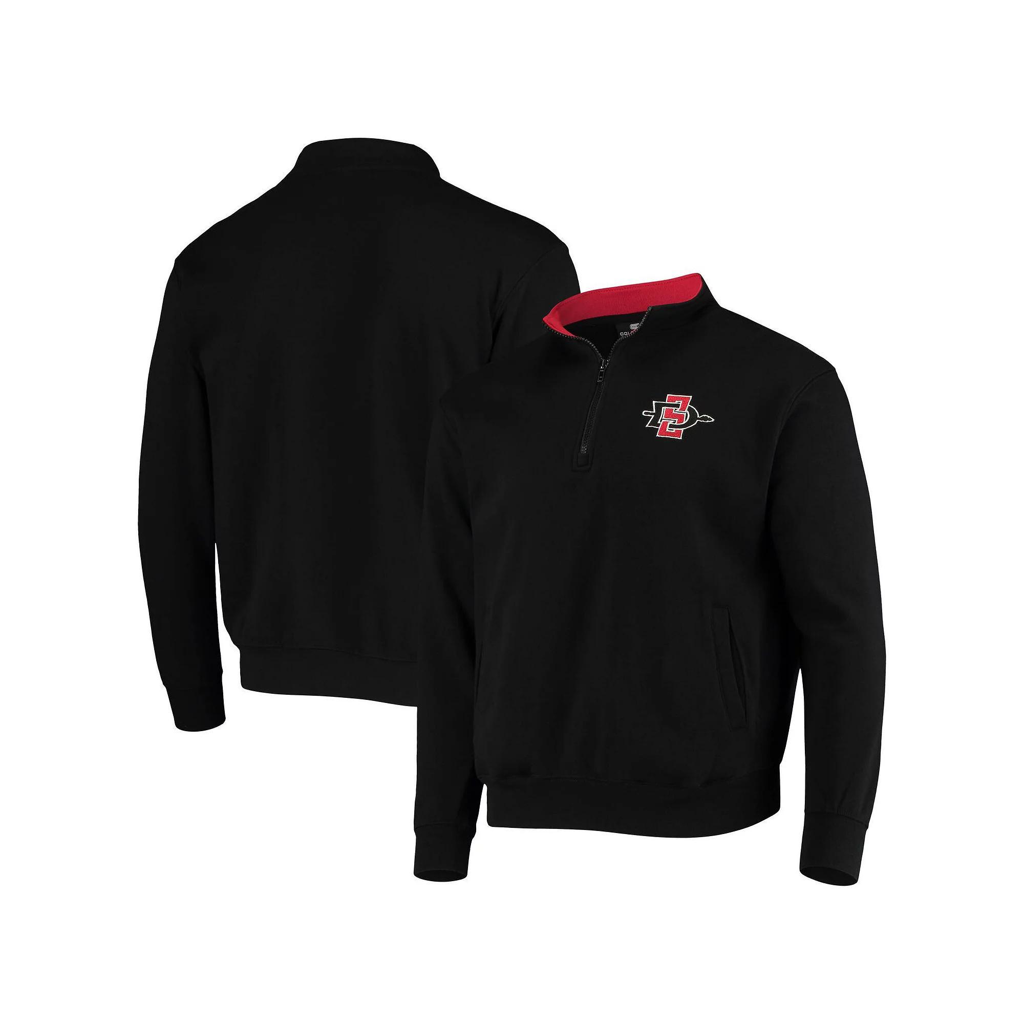 Men's Colosseum Black San Diego State Aztecs Tortugas Logo Quarter-Zip Jacket, Size: Small, Sds Black Product Image