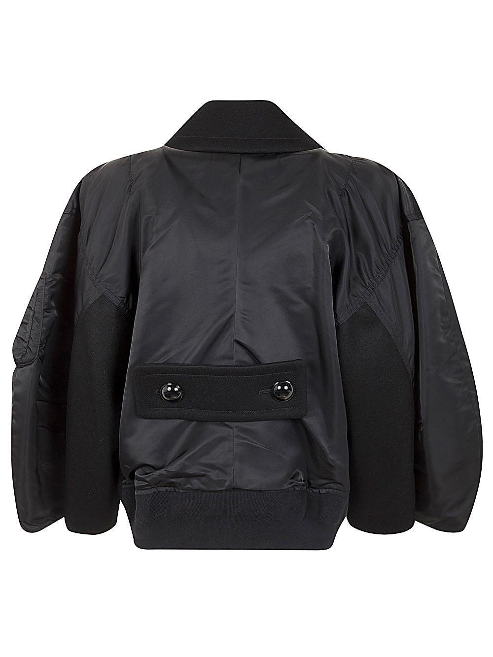 SACAI Women's Wool Melton X Nylon Twill Jacket In Black Product Image