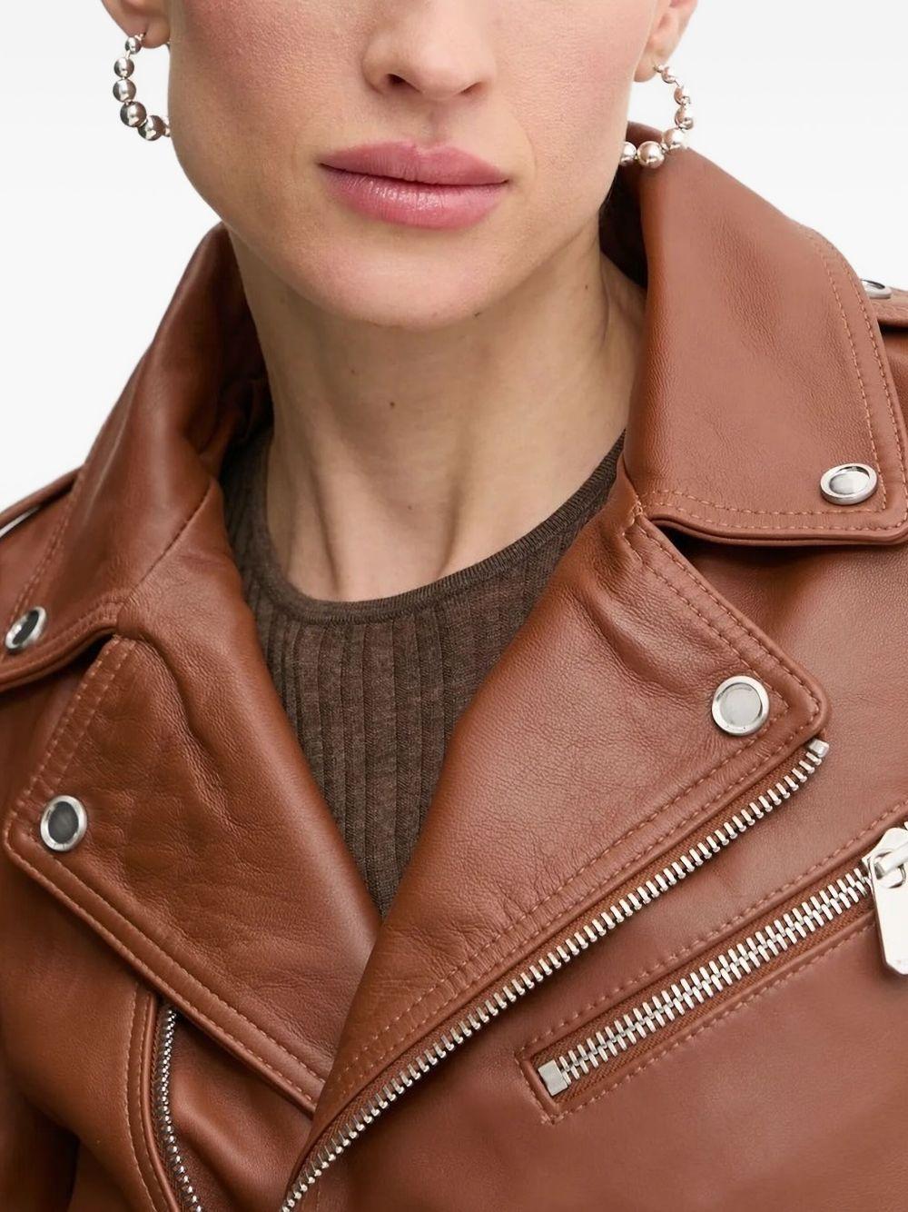 leather biker jacket Product Image