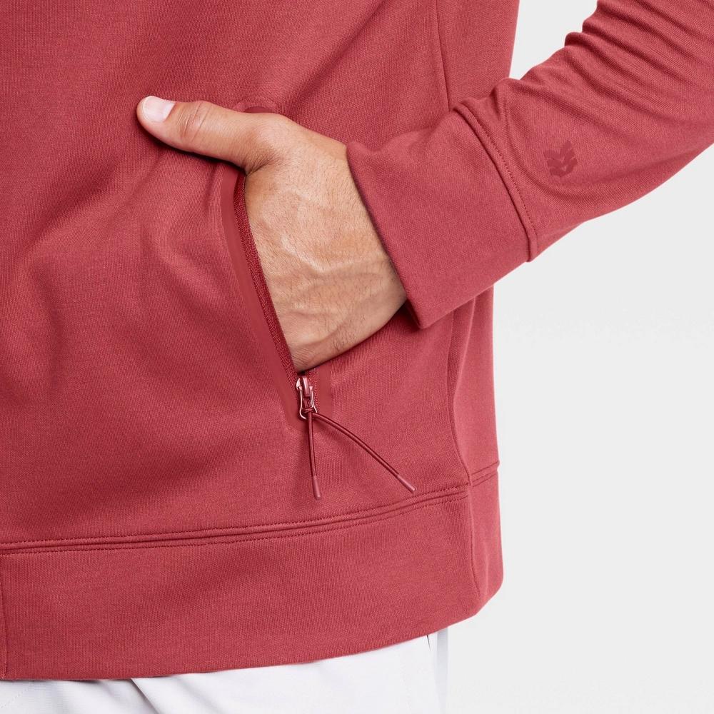 Mens Ponte Full-Zip Hoodie - All In Motion Dark Red XXL Product Image